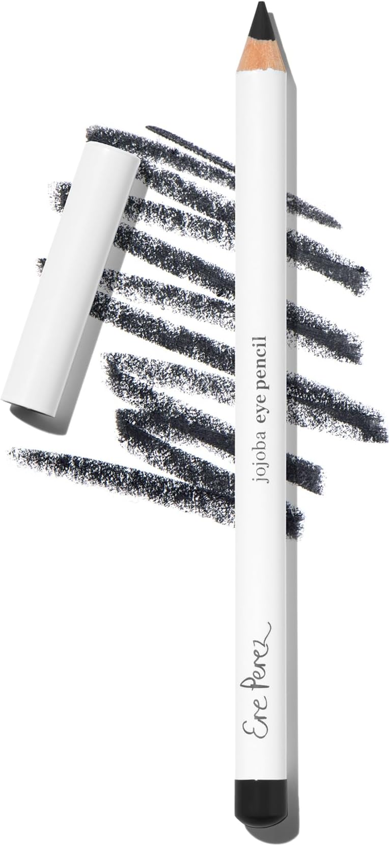 Natural Jojoba Eye Pencil | Gentle, Soothing, Hydrating, Smooth, Blendable | Coconut Oil, Vitamin E |Vegan, Cruelty-Free, Clean Beauty (Black)