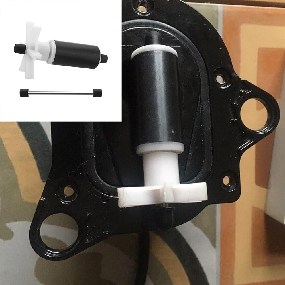Lot de 2 turbines de rotor de pompe submersible, turbine de pompe à eau, joint libre, filtre magnétique haute efficacité, turbine de rotor d'aquarium, résistant à l'usure et à faible bruit