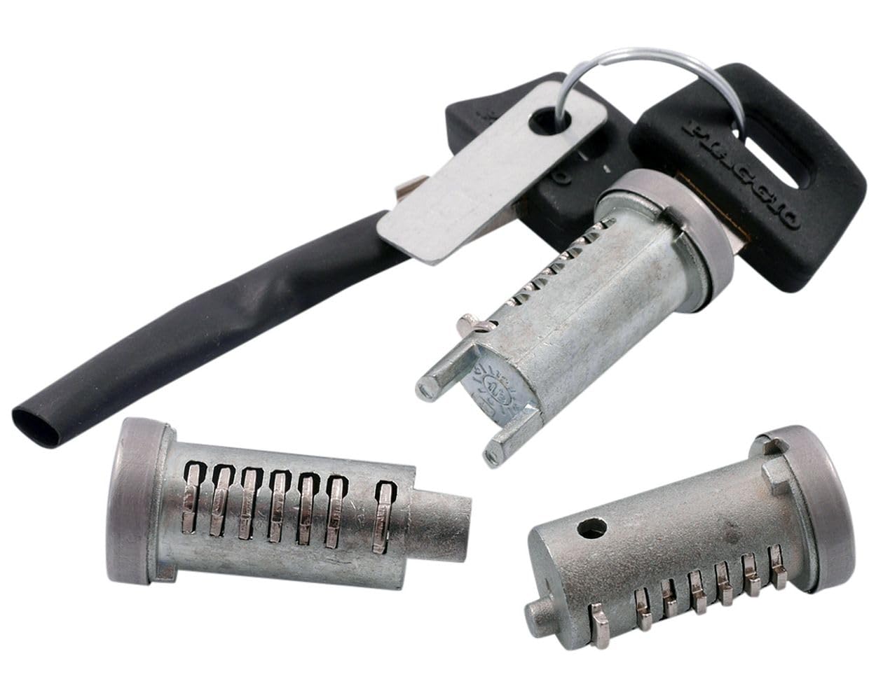 Schlosssatz PIAGGIO ORIGINAL kompatibel für PIAGGIO TPH 50 Bj. 1999-2005, Sfera NSL 50 TT AC 91-94 NSL1T, Zip SSL 25 99-, Sfera RST 50 DT AC 95-97 ZAPC010, Sfera 50 TT AC 91-94 NSL1T