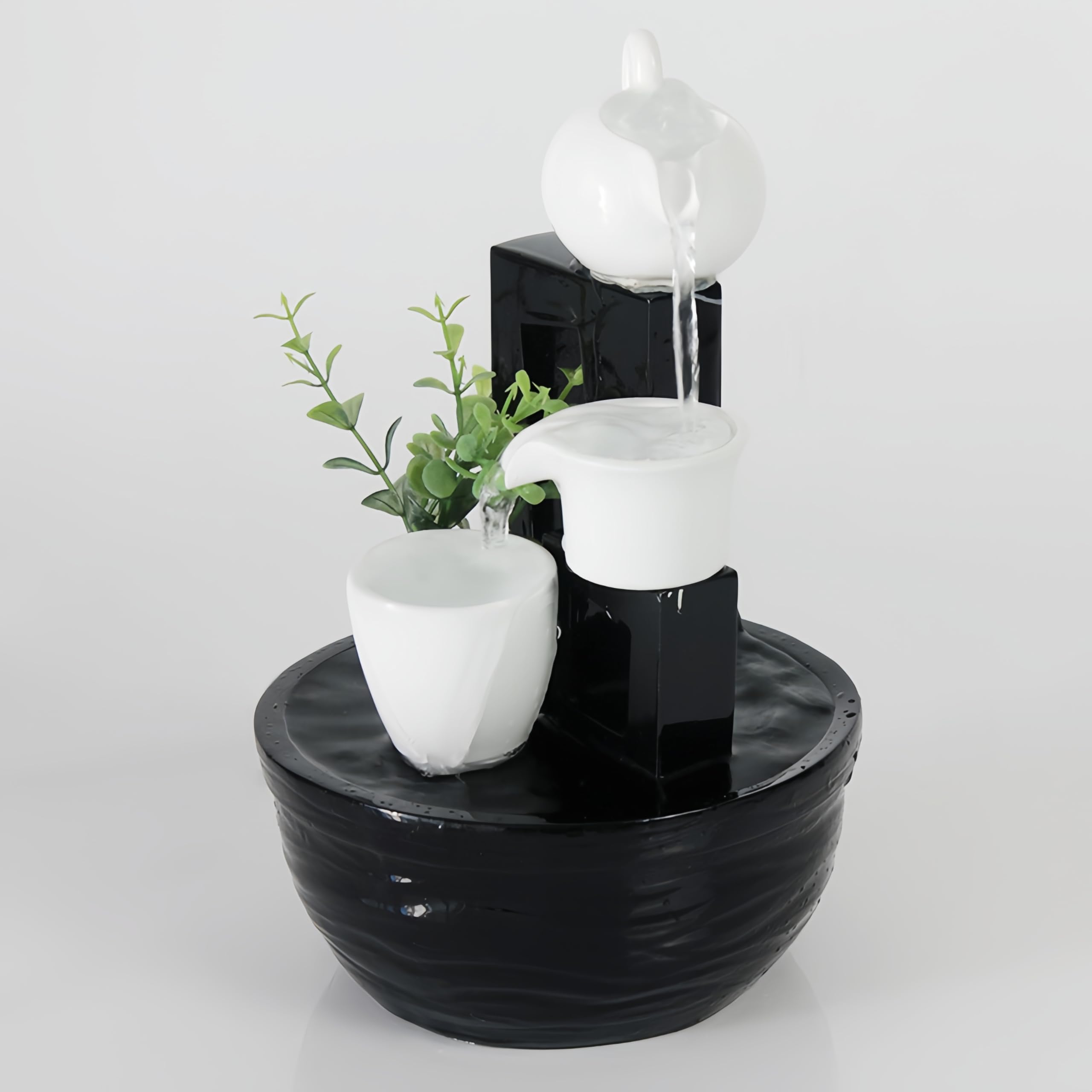 Fuente de Agua de sobremesa para Interiores: decoración para meditación, relajación, Yoga, Estudio, té, Sala de Estar, Oficina y salón de Belleza.