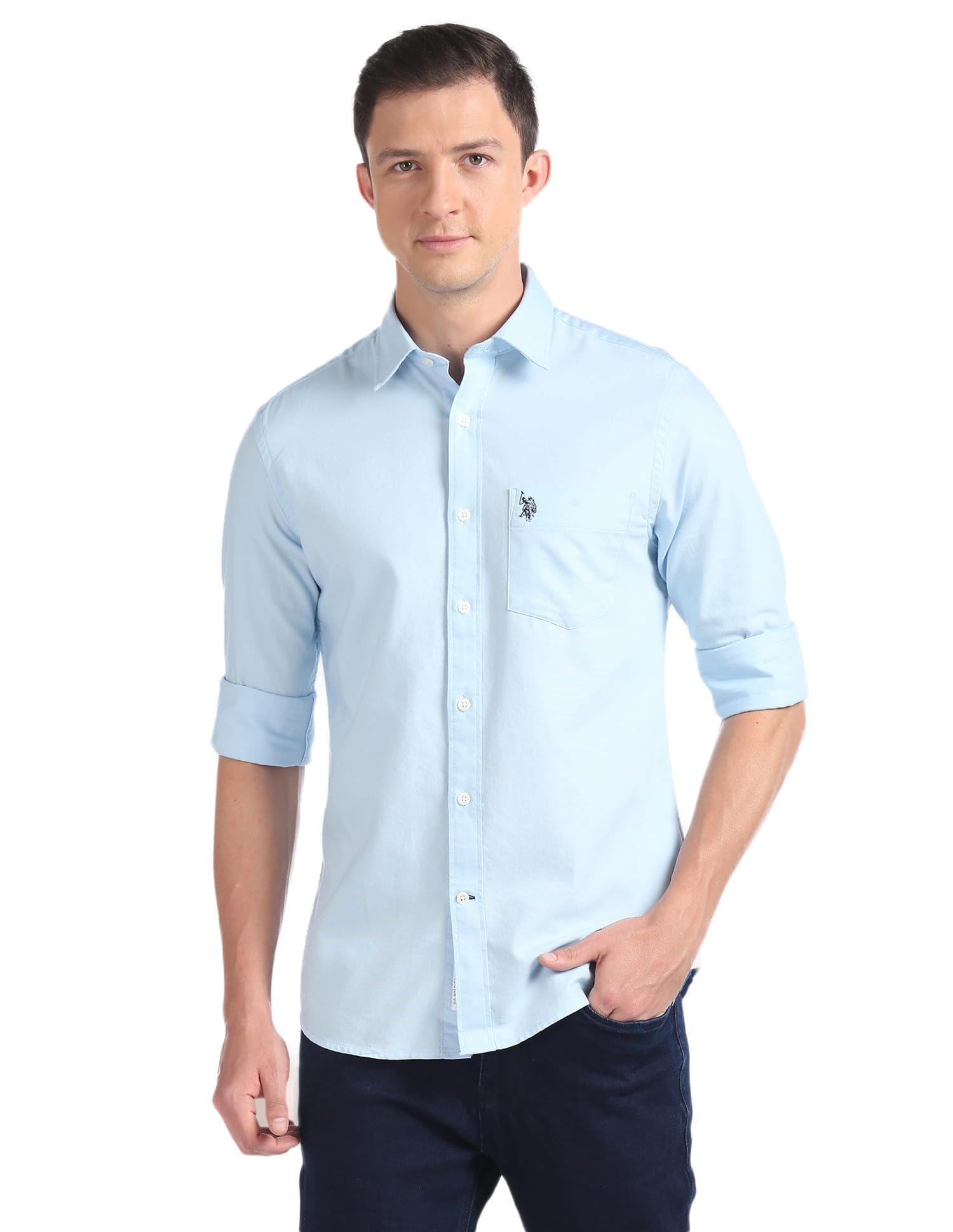 u.s. polo assn. Men's Solid Regular Fit Shirt-picture-21