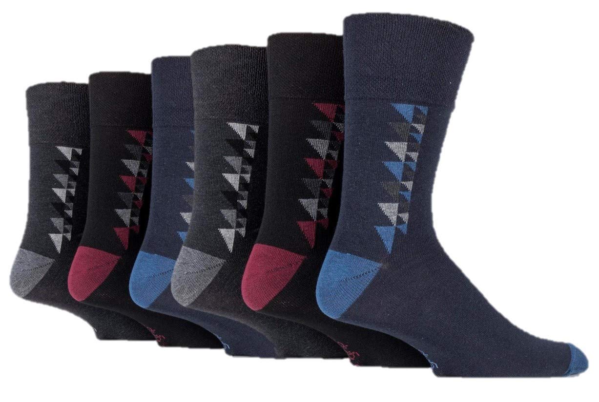 SOCK SHOP GENTLE GRIP6 Pairs Mens Sockshop Gentle Grip Socks 6-11 UK 39-45 EUR see variations