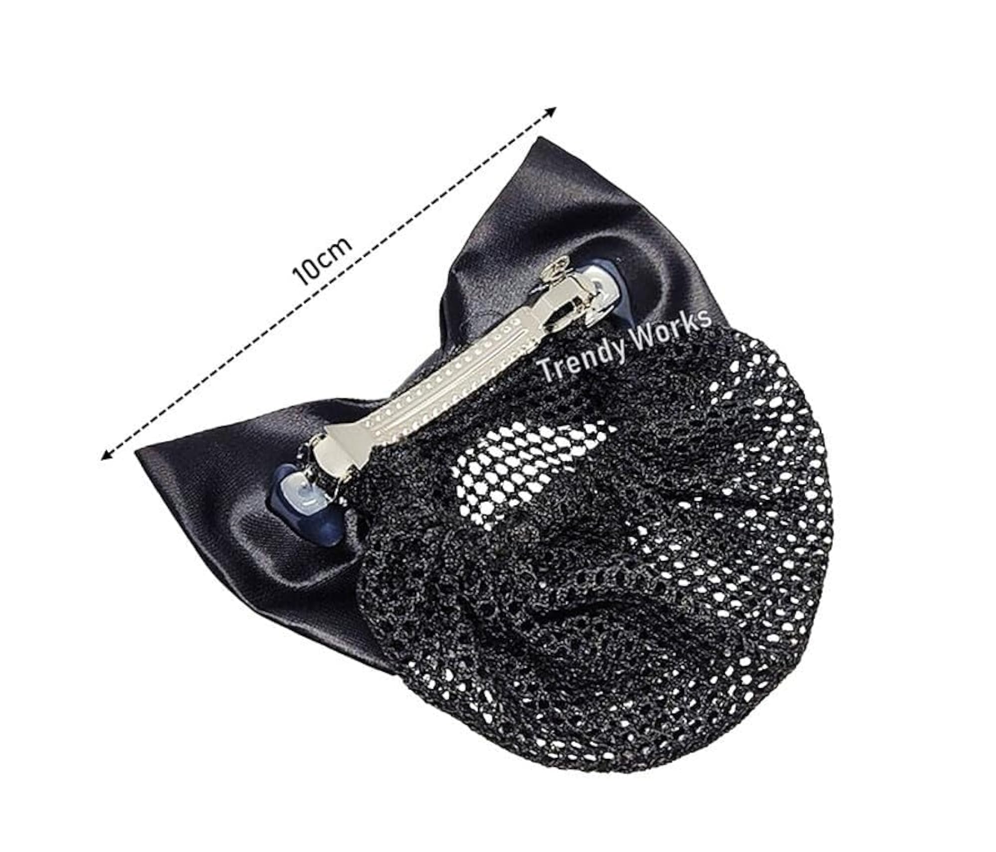 2 Pieces Bow Juda Net Barrette Bow Hair Clip Set