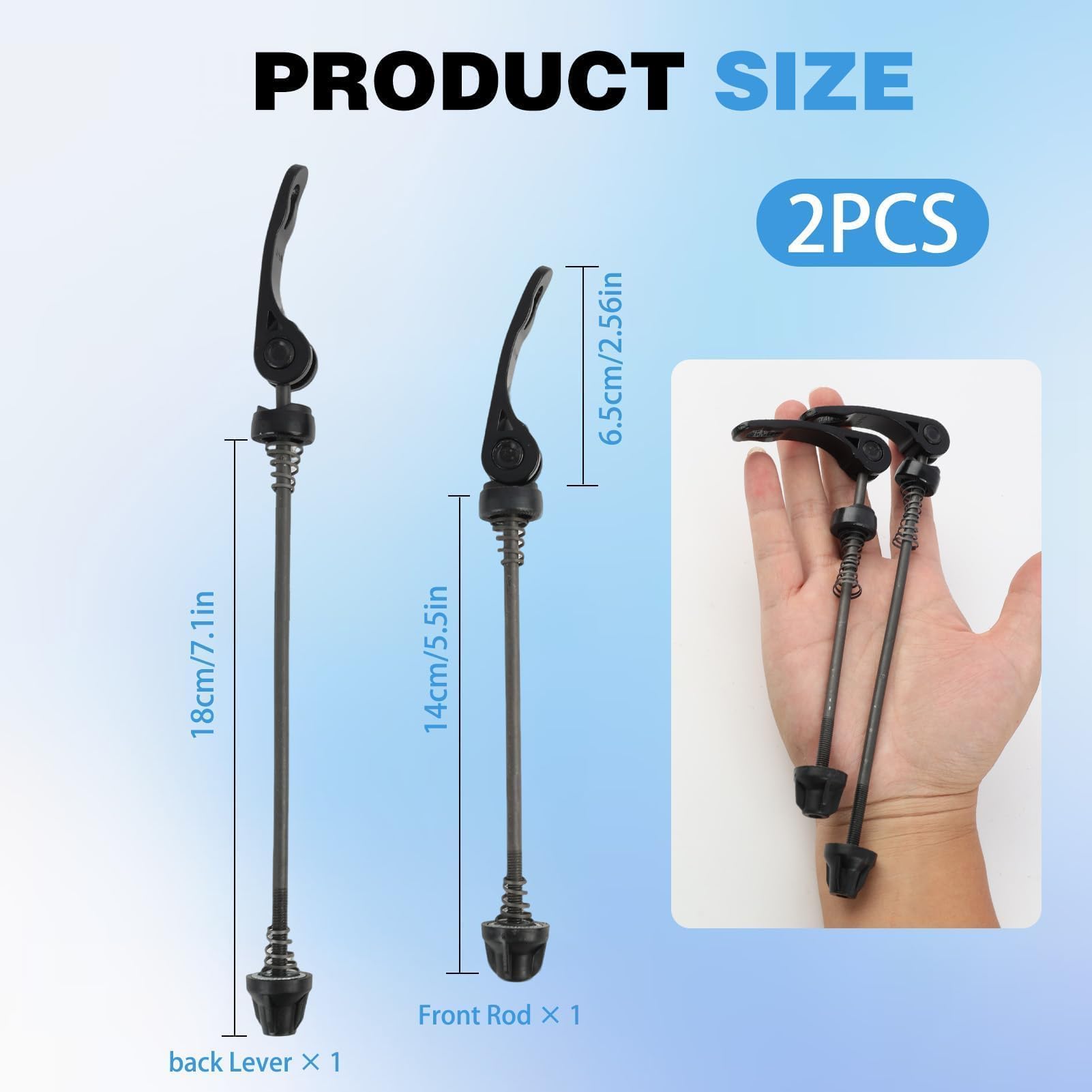 Tappo Perno Ruota Bici Sganci Rapidi Antifurto Lega Alluminio Compatibili MTB Bici Strada Trekking Sgancio Rapido Mozzo Ruota Anteriore