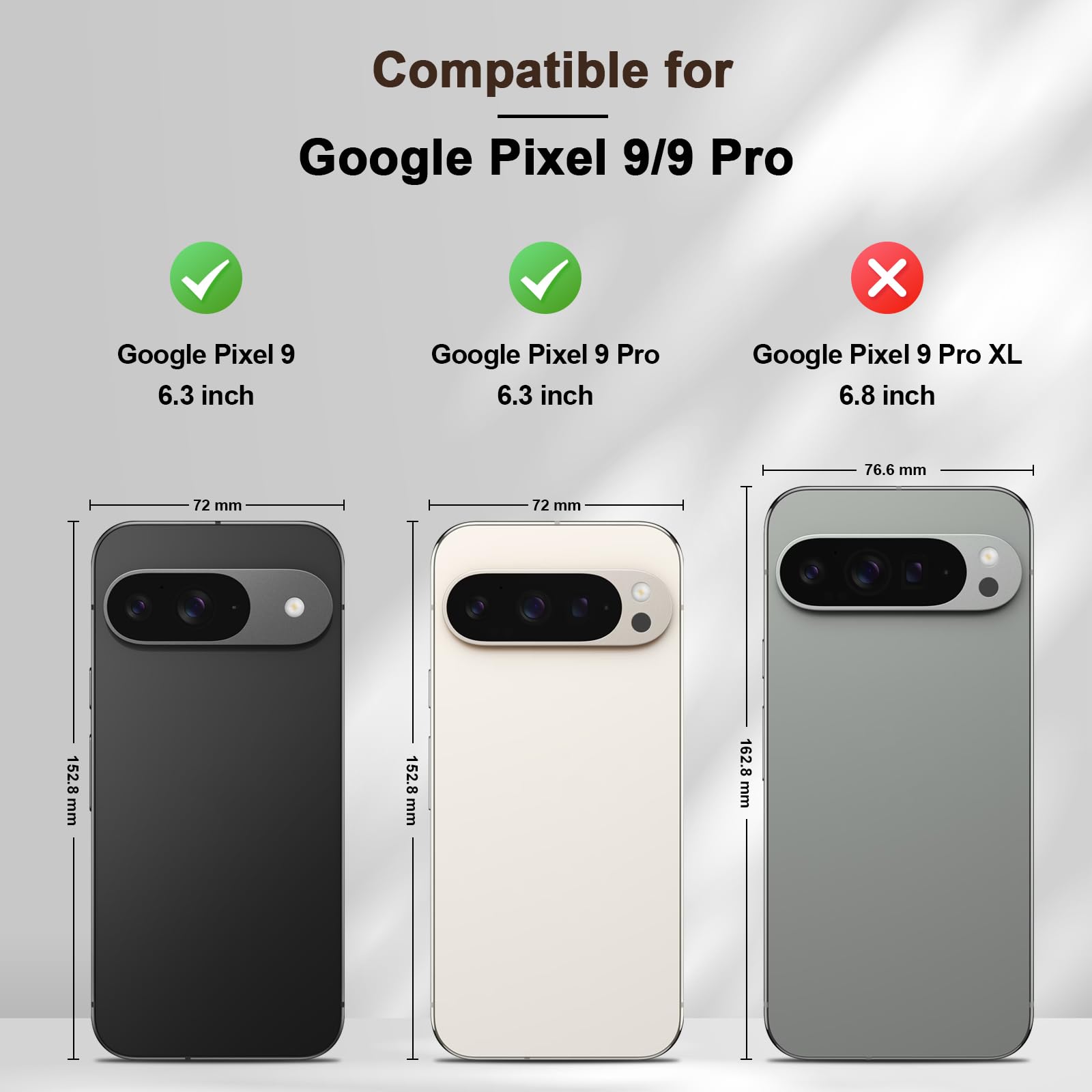 Jasonyu Flip Wallet Case for Google Pixel 9/9 Pro,Leather Magnetic Folio Cover with Card Holder,Kickstand - TPU Shockproof Durable Protective Phone Case,Brown