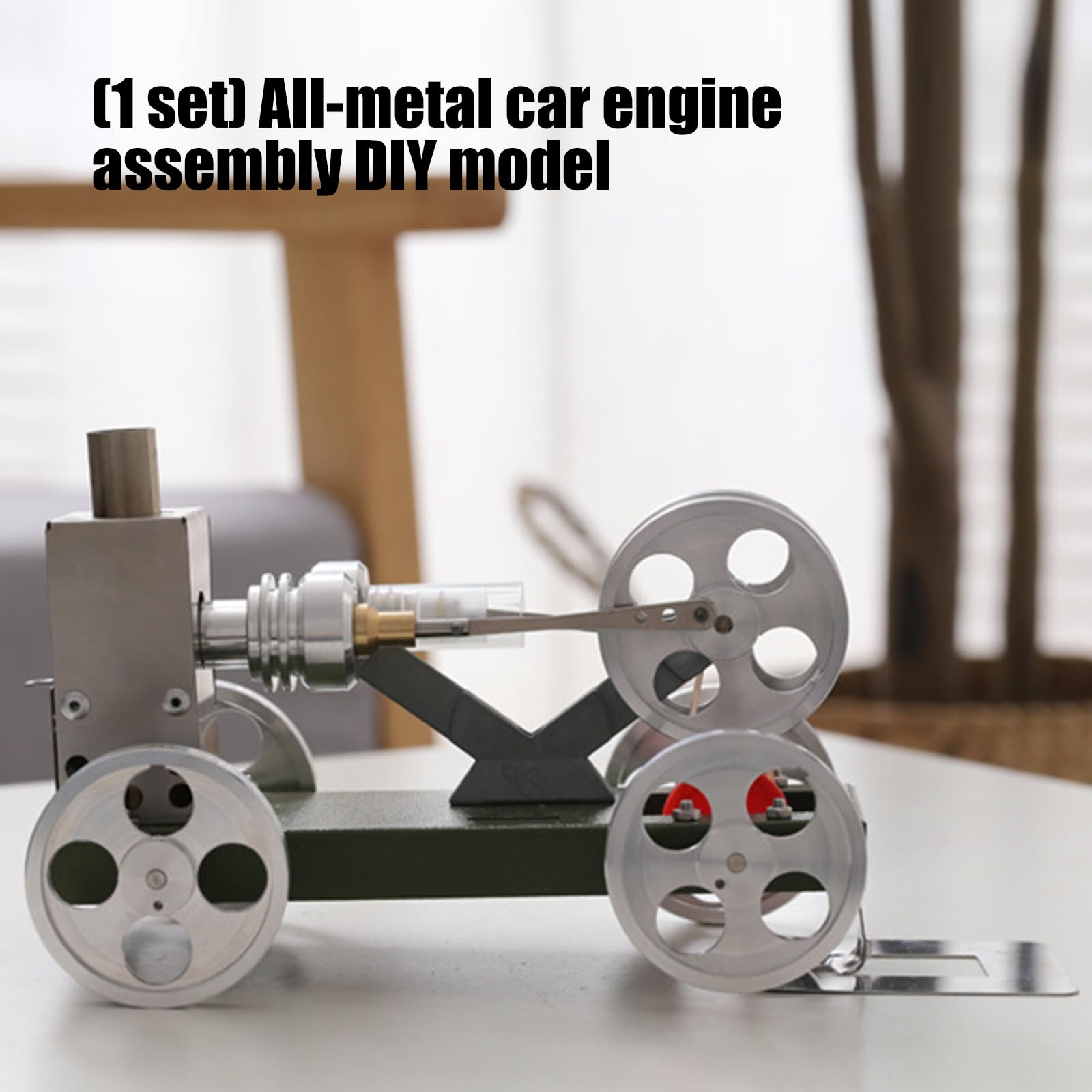 Metalowy silnik Stirlinga Model samochodu Termiczna mechaniczna konwersja energii Sprzęt demonstracyjny do eksperymentu fizycznego Model Stirlinga