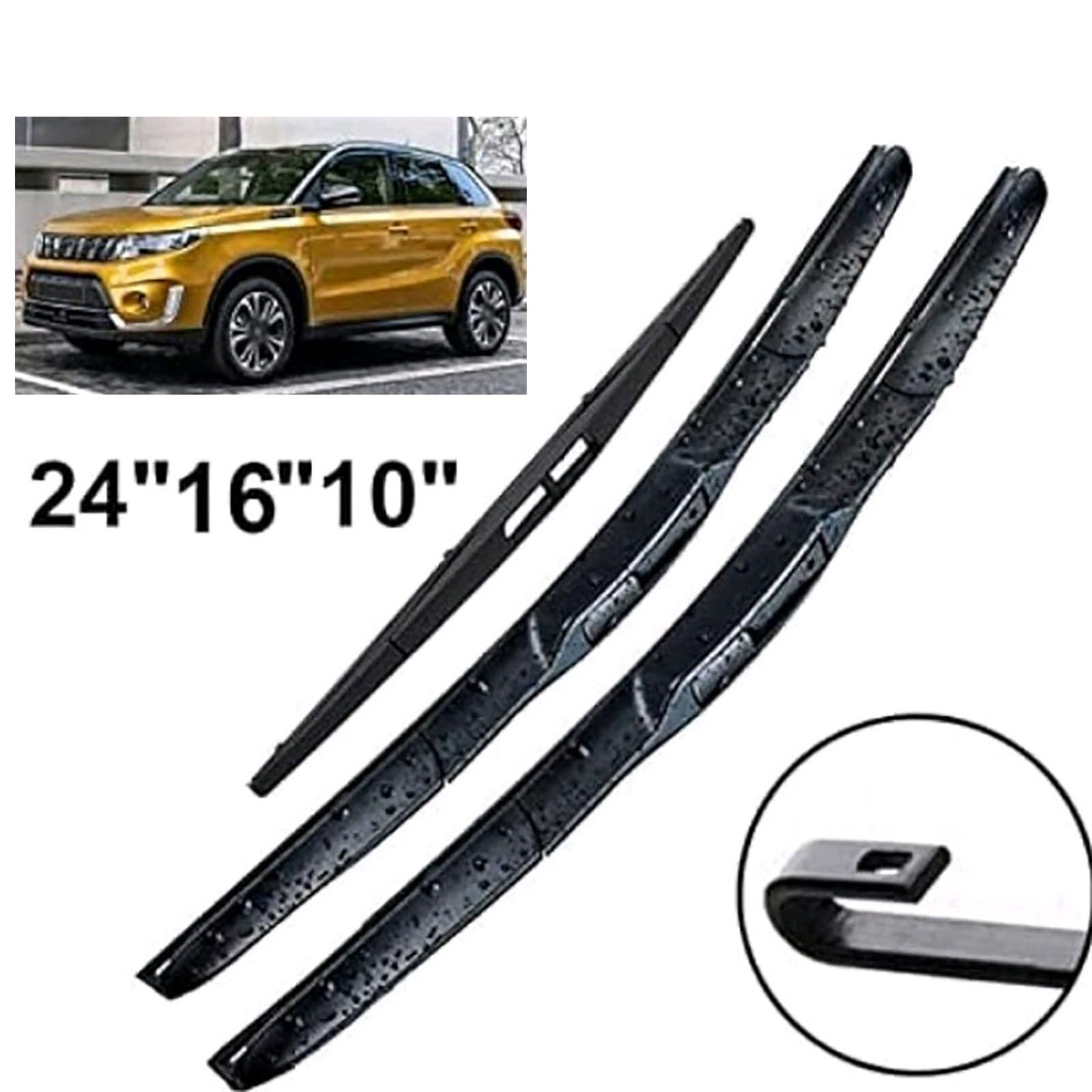 Dla Suzuki Vitara 2015-2024, zestaw akcesoriów zewnętrznych do regulacji przedniej i tylnej szyby samochodu