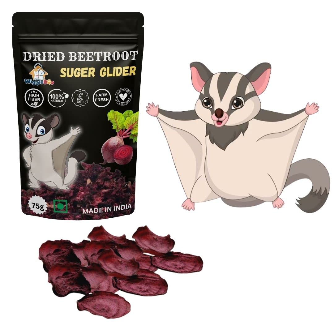 WiggleBoo Sugar Glider Treats || Crunchy & Delicious || Nutritious || Healthy & Tasty || All-Natural Snacks Packed with Flavor and Nutrients for Optimal Health and Wellness (Dried Beetroot)