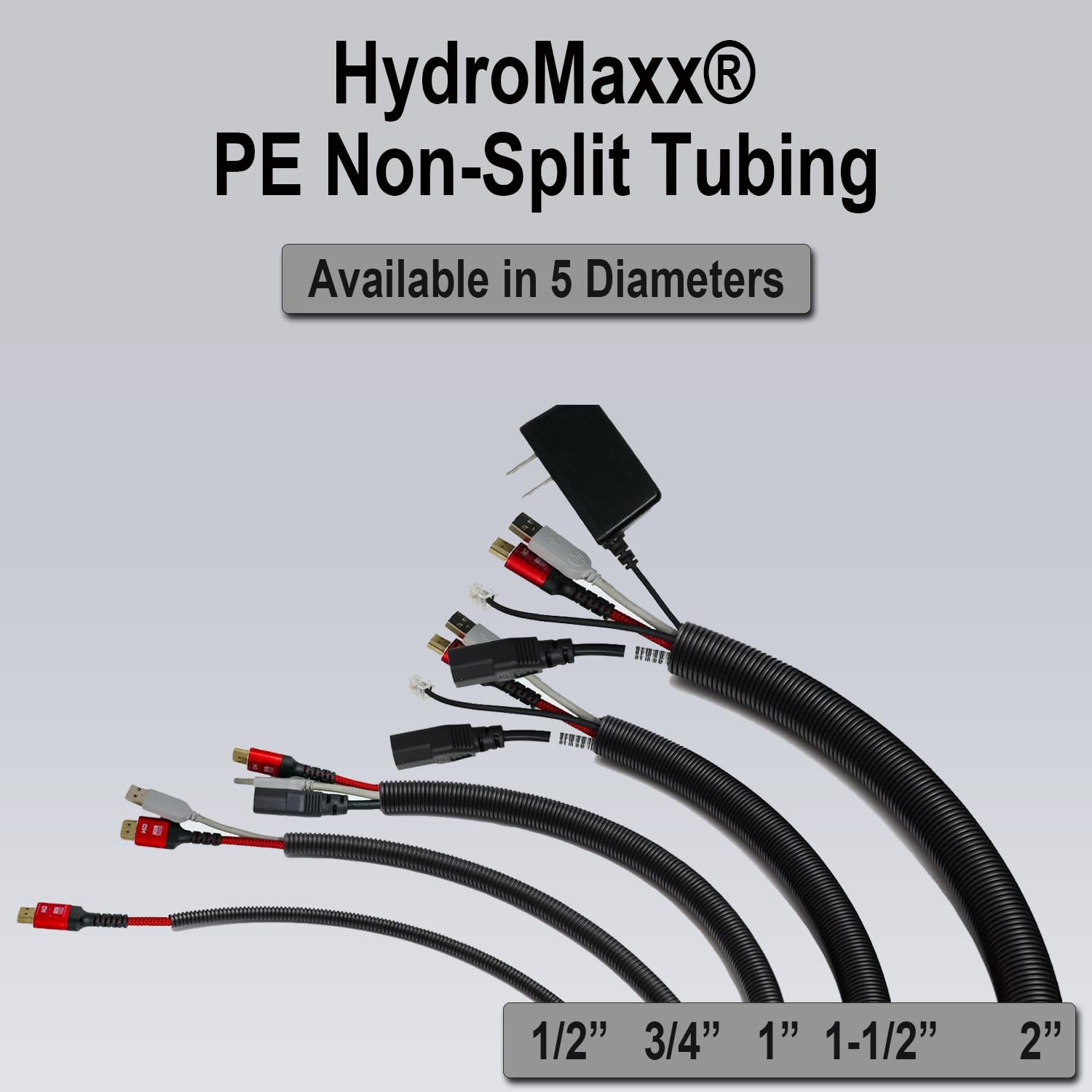 Flexible de polietileno LDPE non-split corrugado alambre Loom Tubing