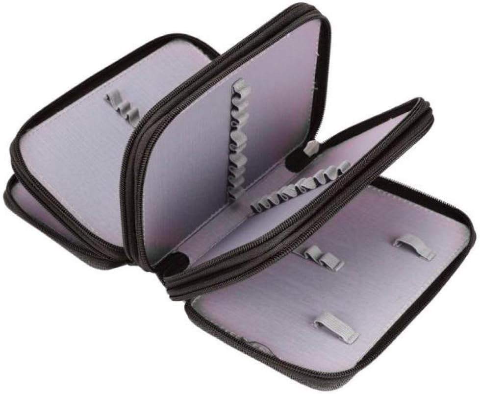 Baishitop 72PC Holes Portable Drawing Sketching Pencils Oxford Pencil Bag (Black)
