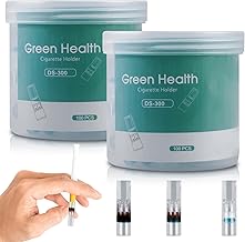Lot de 200 filtres à cigarettes, filtre à cigarette, filtre à cigarette avec triple filtration microporeuse multiple, filtre avancé qui élimine le goudron et les produits chimiques