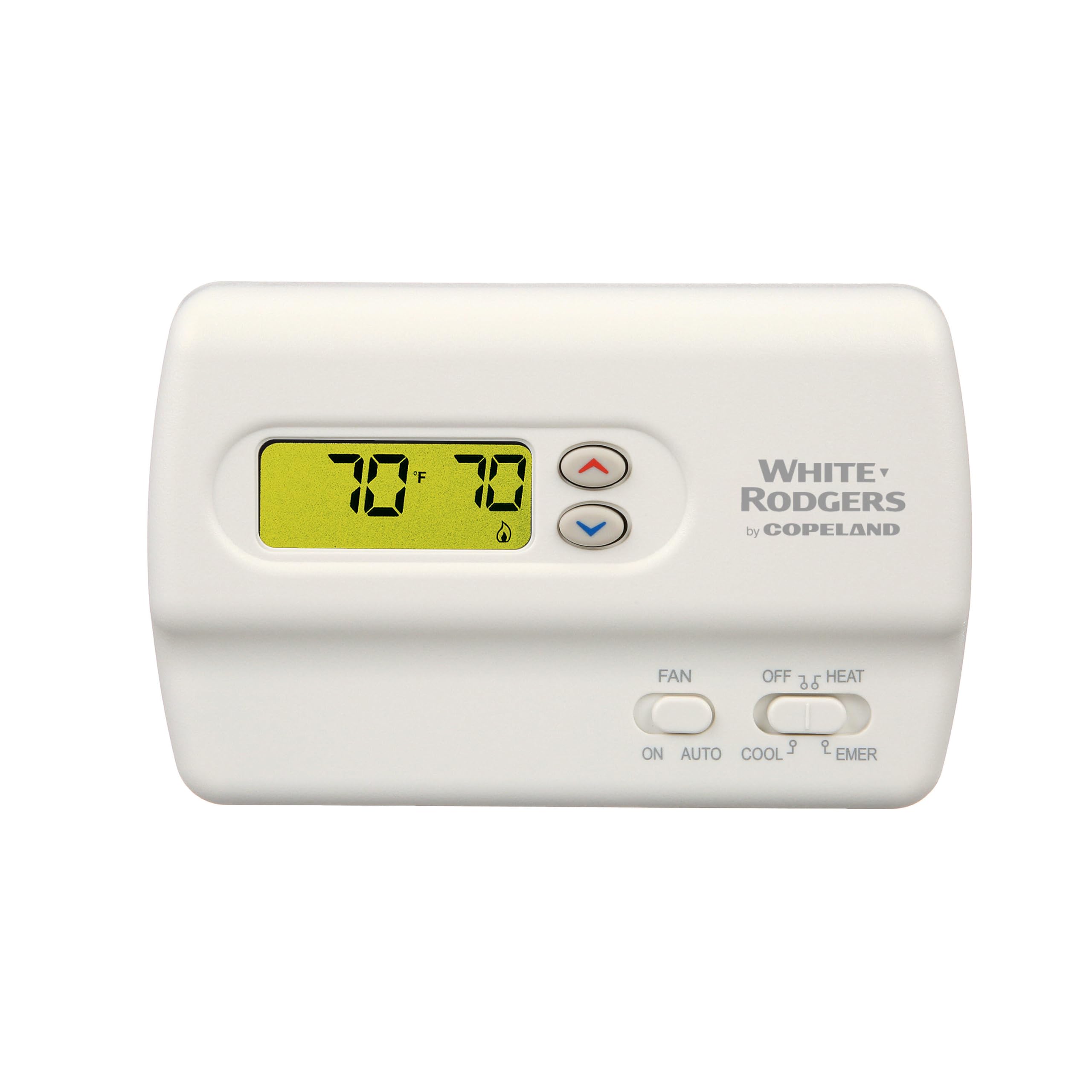 White-Rodgers 1F89-211 Heat Pump Non-Programmable Thermostat with dimensions