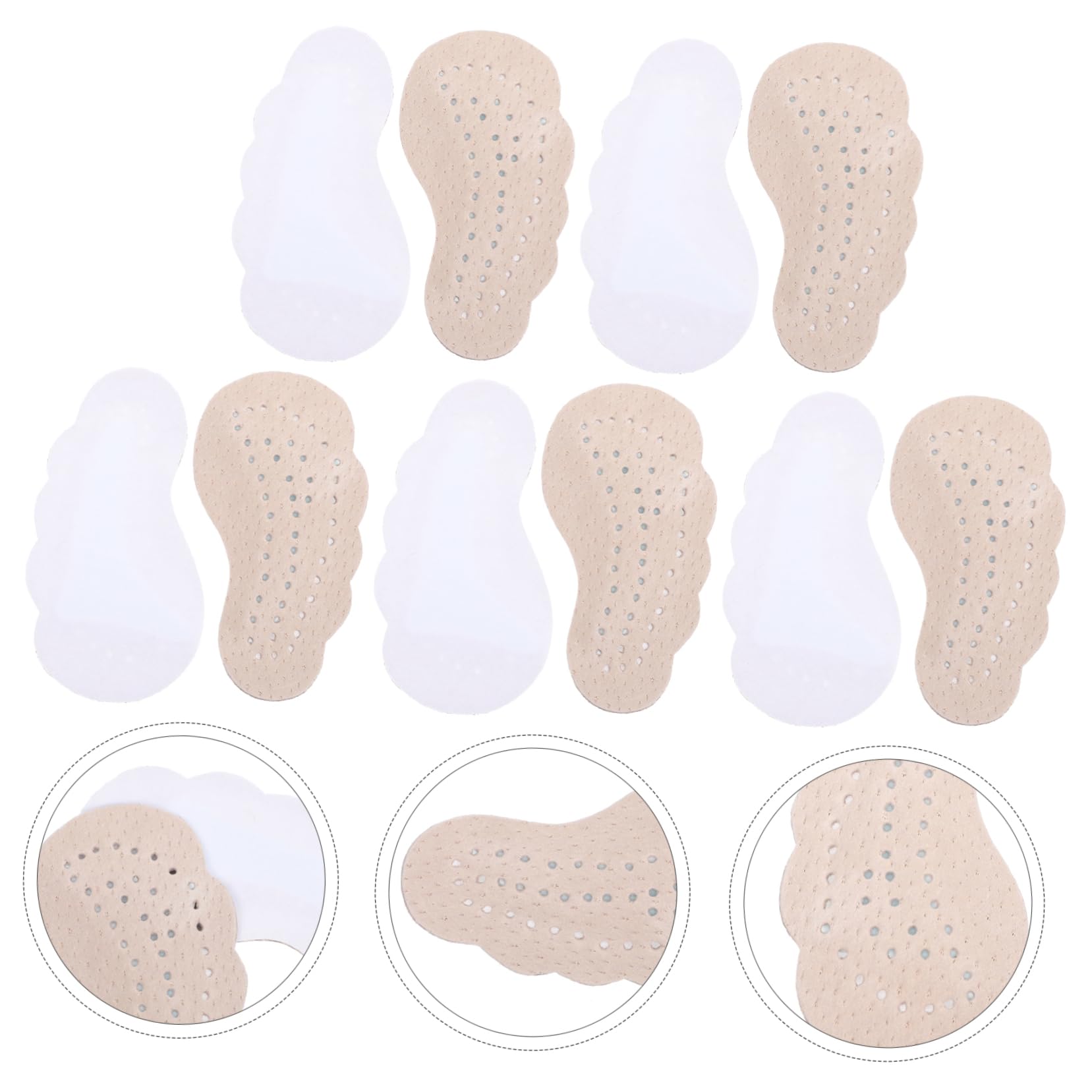 Healeved 25paare Fersenpolster Antirutsch Hochzeits-schuheinsätze Für Bequeme Und Fußpolster Für High Heels Und Sandalen Atmungsaktive Und Schweißabsorbierende Einlagen