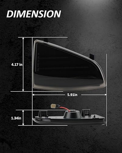 Miniatura 6 de Bestview Conjunto de luz de esquina delantera compatible con Chevy Blazer S10 1994-1997, diseño de arnés mejorado, lado del conductor y del