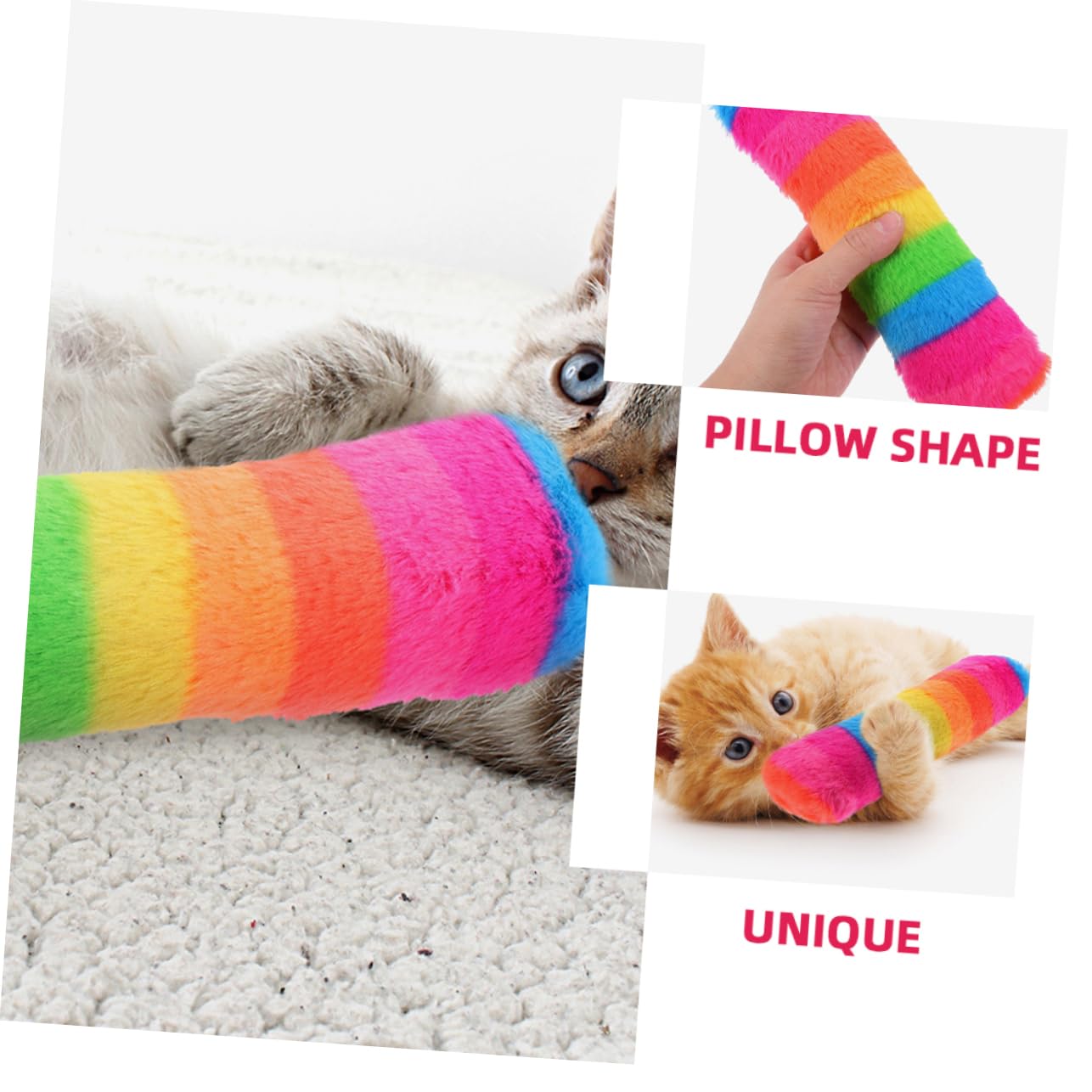 Toddmomy 15pièces Jouets Peluche pour Chats avec Herbe à Chat Coussin Interactif Amusant Et Résistant