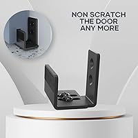 Vista 5 de EaseLife Guía de piso inferior para puerta corrediza de granero, forma de U, distancia de ajuste ajustable flexible, diseño inferior plano al ras