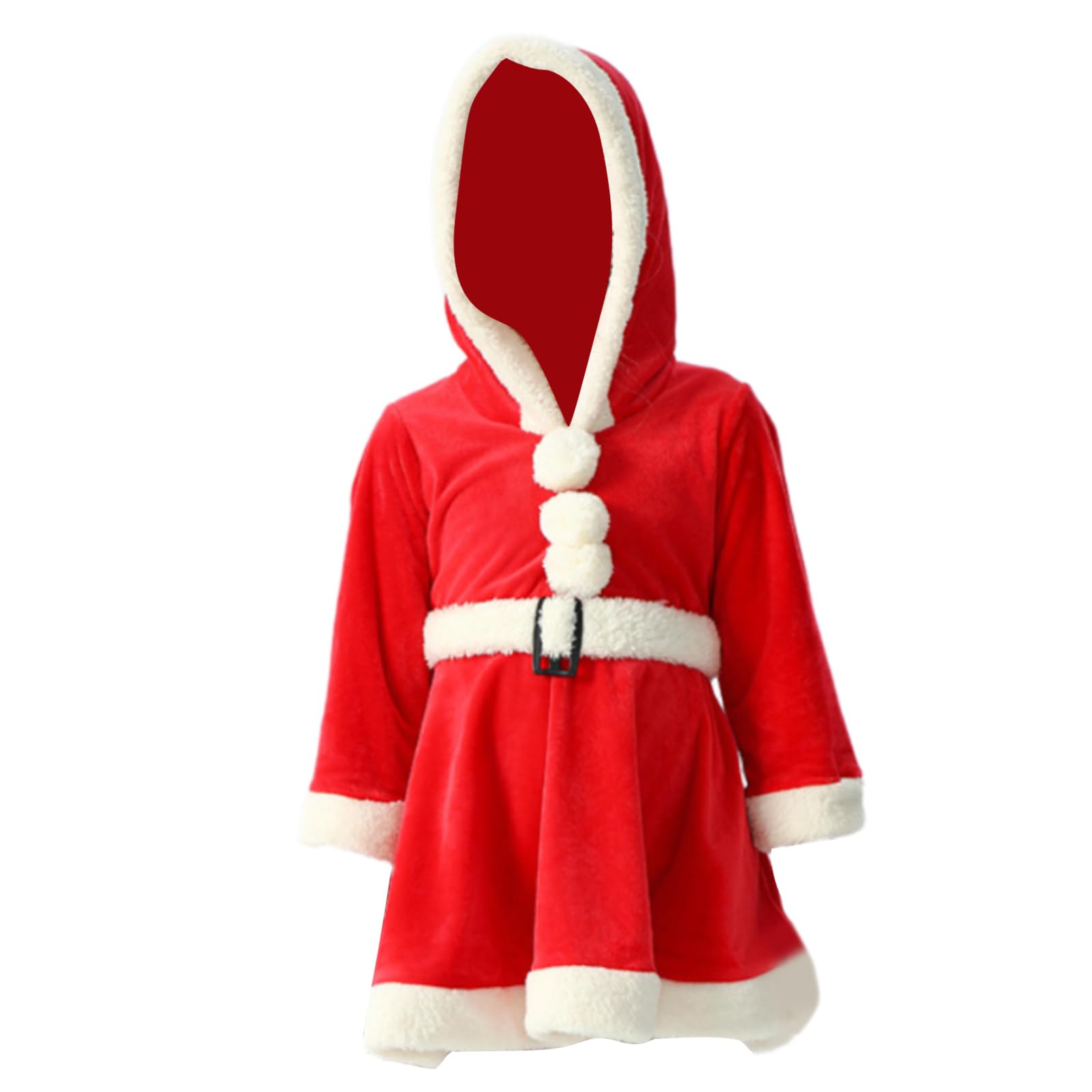 Vestito da renna di Natale per bambini, cosplay, feste, costume a maniche lunghe, vestito invernale con cappuccio per le festività natalizie
