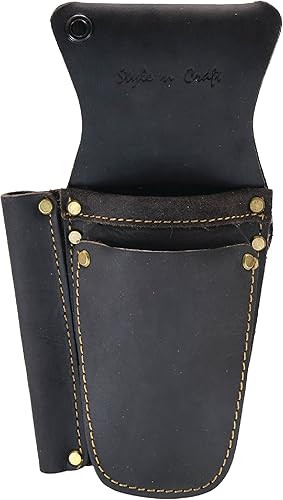 Miniatura 1 de Style N Craft 70012-Alicates dobles de bolsillo y soporte de punta de atún individual en cuero engrasado - marrón oscuro