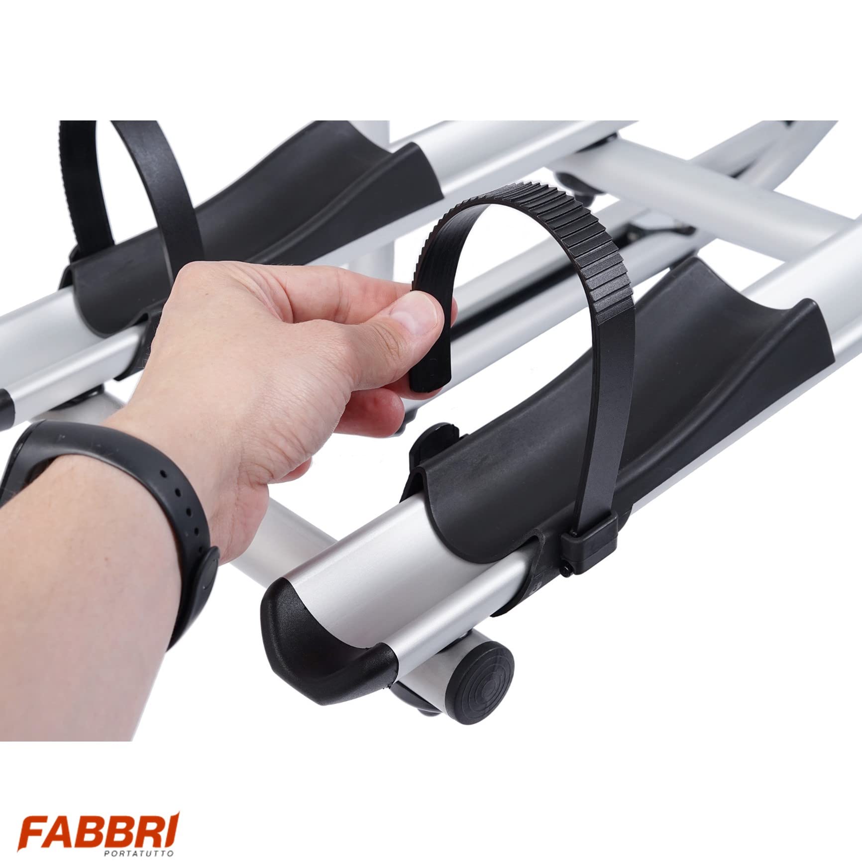 XIMPLIO Portabici posteriore Bici Ok MTB Van 6201837n di FABBRI per Ducato per Boxer, Nero