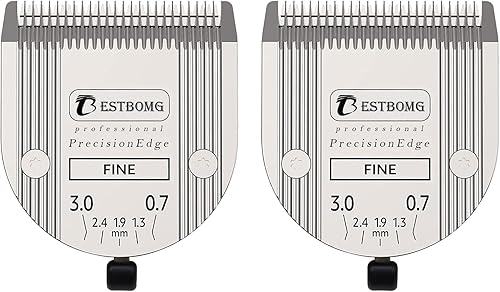 Mascota profesional 5 en 1 ajustable de hoja fina longitud de corte 0.028-0.118 in, compatible con Wahl Arco, Bravura, Chromado, Creativa, Figura y