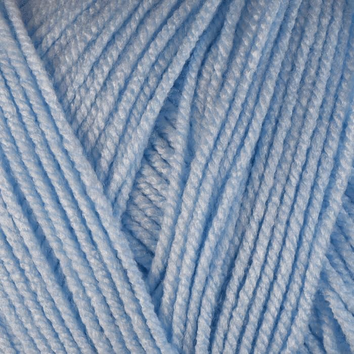 WoolCraft Acrylic Aran 400g Knitting & Crochet Yarn, Great Value 100% Acrylic Yarn, Choose from 25 Shades, 800 Metres, 400g Balls, Single Ball, Baby Blue