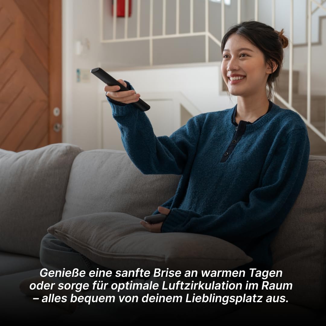 Brilliant LED-Deckenleuchte mit Ventilator 48,5cm Schwarz Dimmbar