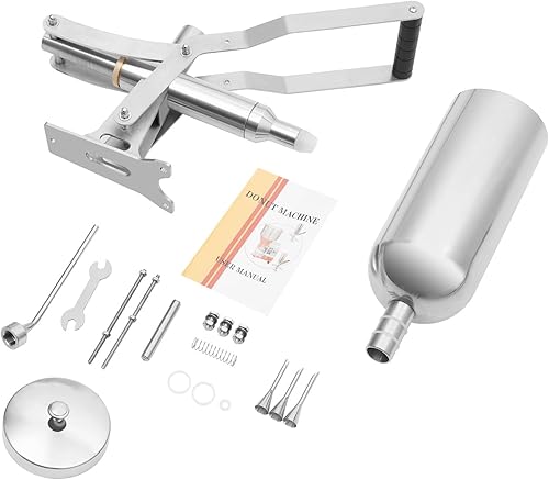 Miniatura 7 de SAHUANIYE Máquina comercial Churro Manual Donuts Postre Churros Rellenador, Home 5L Spanish Doughnut Crank Maker, Máquina de llenado de crema de