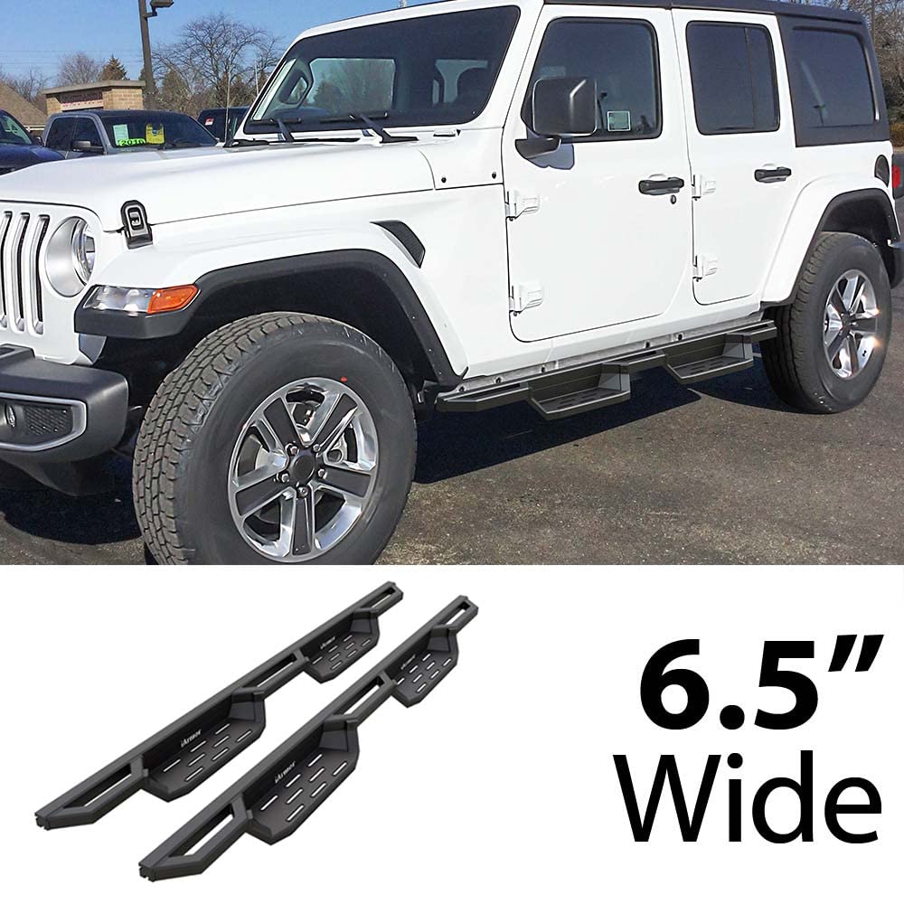 Buy HD Ridez Aluminum Drop Steps Armor Compatible with Jeep Wrangler JL