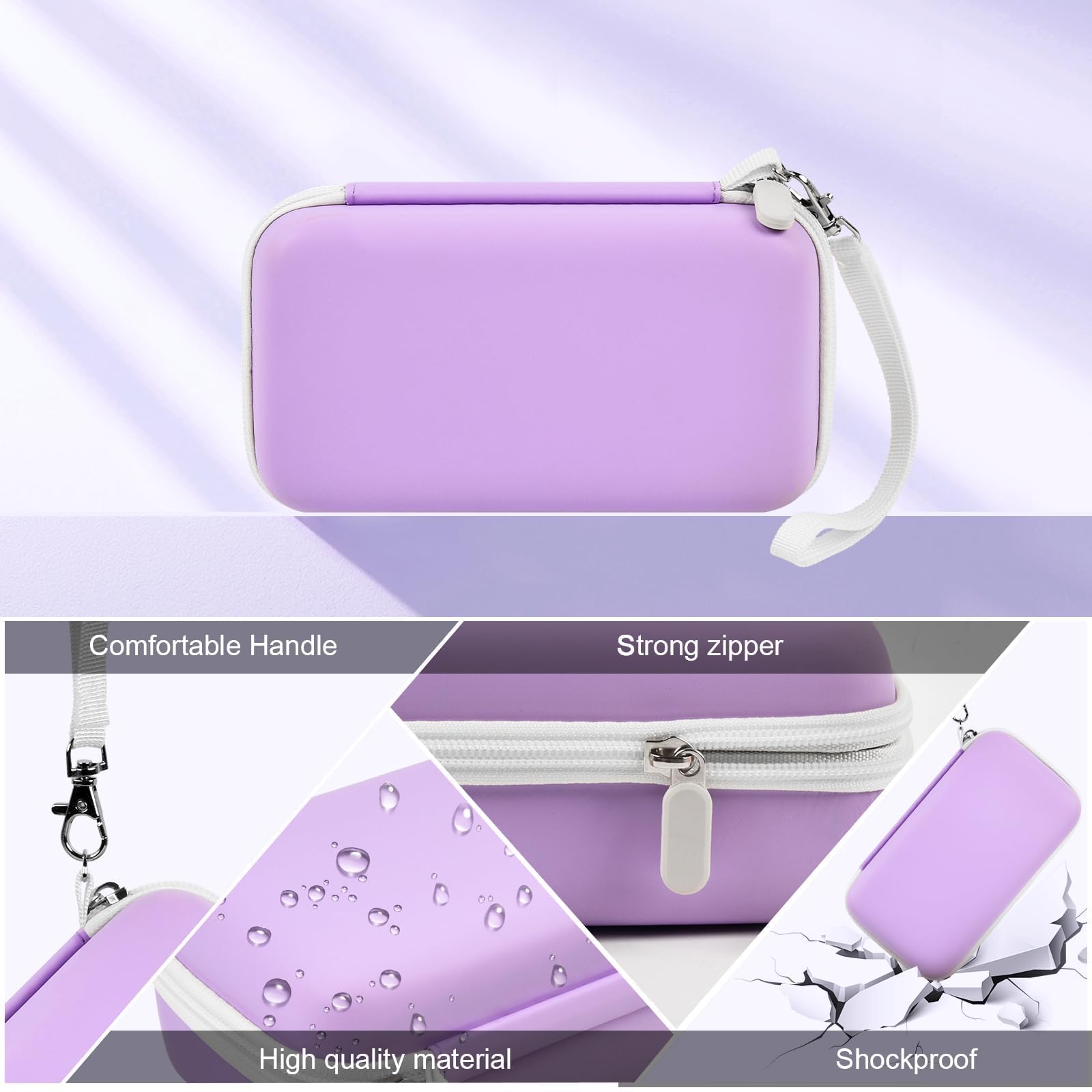 Grapsa Case Compatible with ESOXOFFORE for Dylanto for Anchioo for WEEFUN for GKTZ for Amzelas for Mafiti Instant Print Camera, Film Camera Storage Holder Organizer bag (Box Only)- Purple