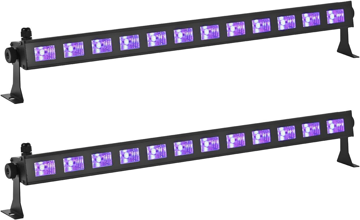 Eyourlife 2pcs 12 x 3 W LED UV Light Fixture with Bulb