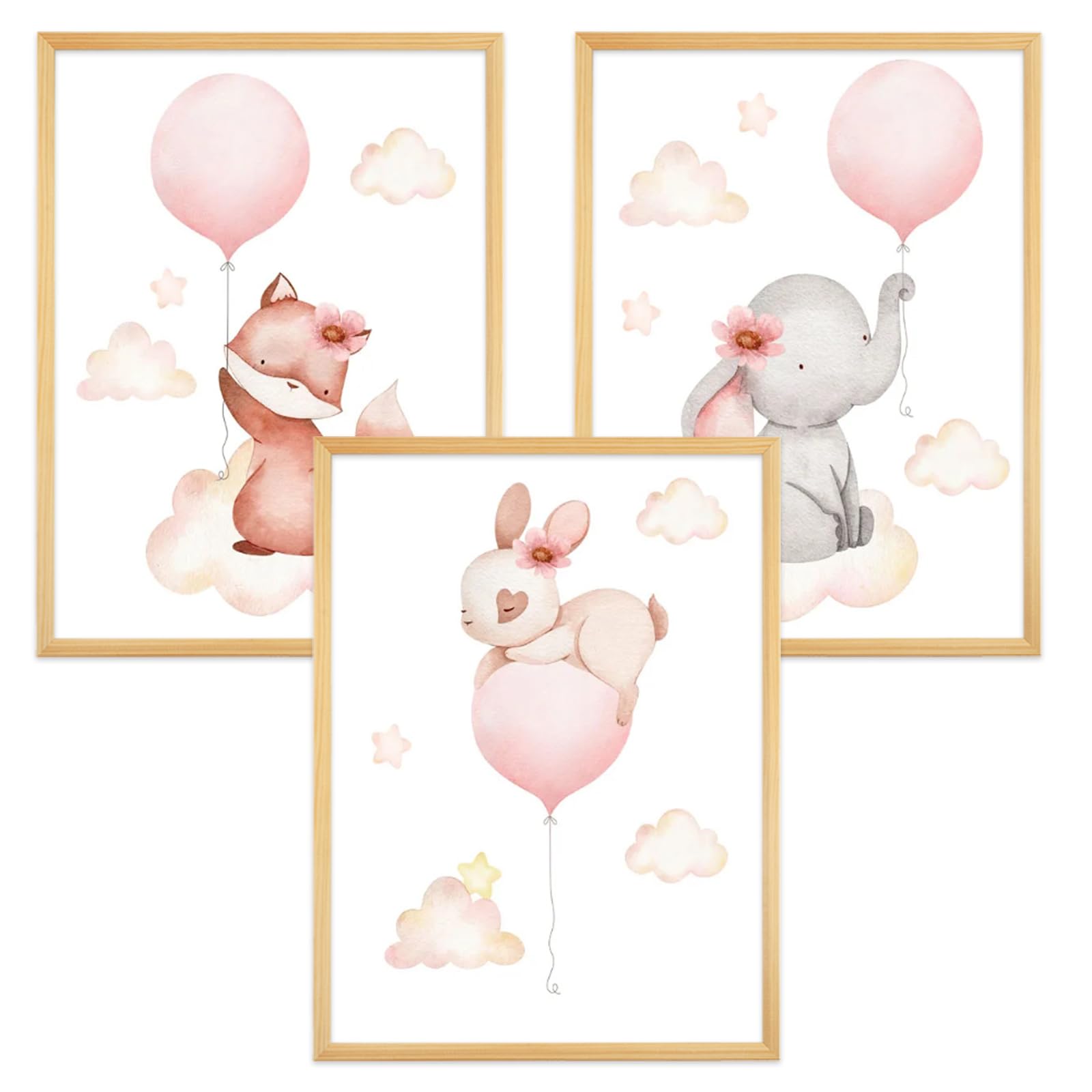 Decorazone murale per cameretta de bambn con tema bosco. Stampa con