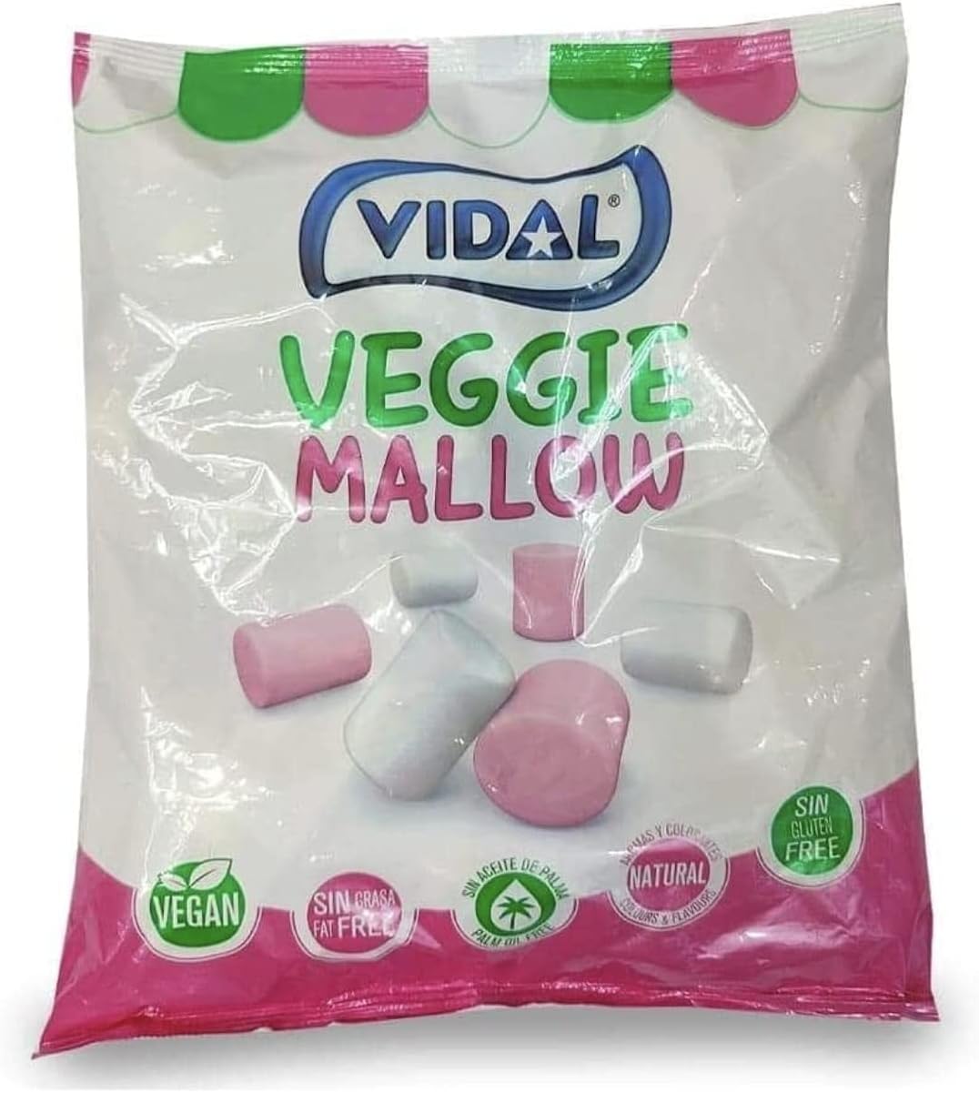 Vidal Bag Veggie Marsh Mallows Vegan Gluten Free 1Kg