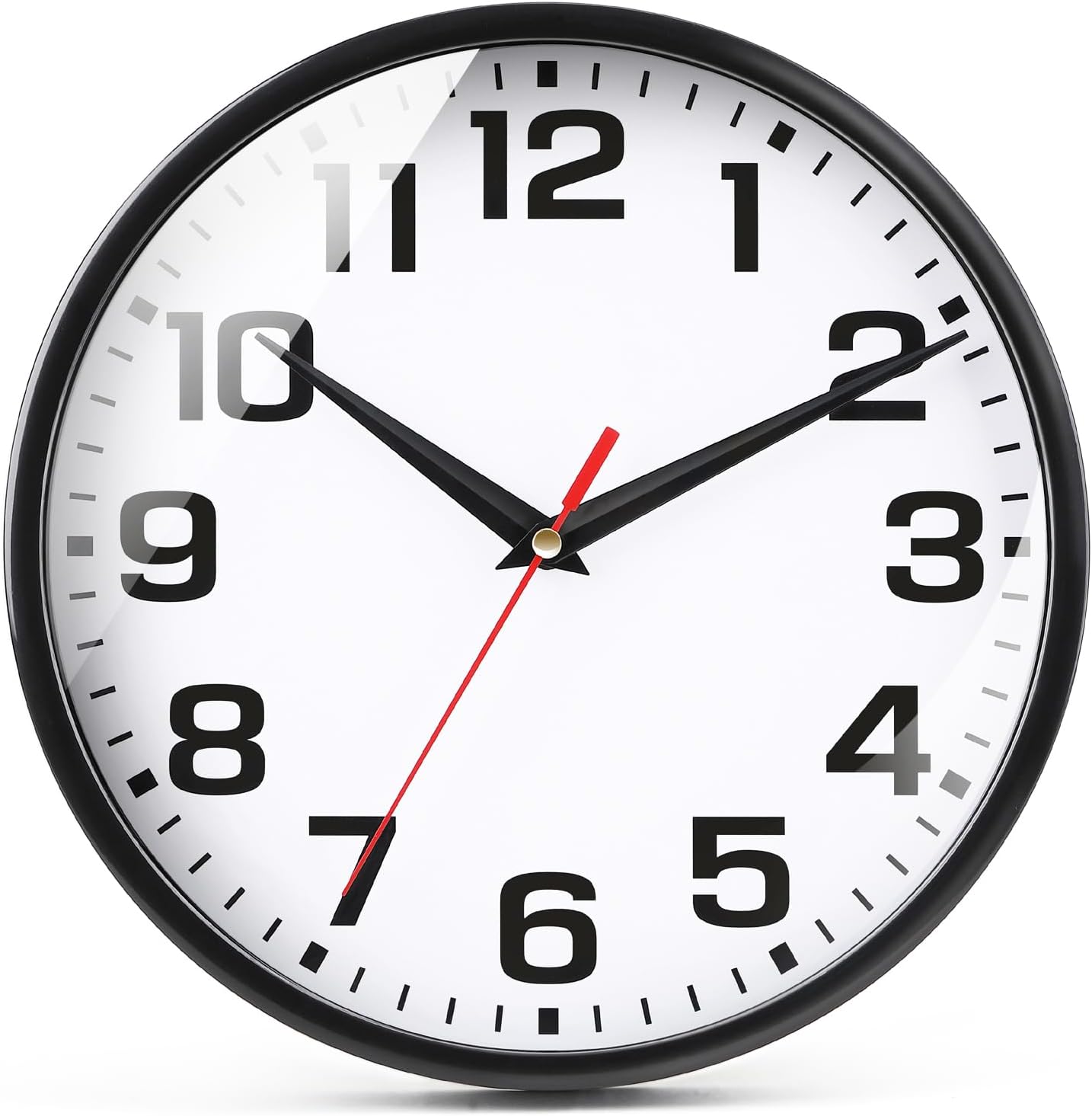 EMITDOOG Wall Clock Modern Kitchen Small Silent Analog Round Simple Quiet Quartz Black Wall Clocks Battery Operated Non Ticking for Bathroom Office Garage School EMITDOOG Wall Clock Modern Kitchen Small Silent Analog Round Simple Quiet Quartz Black Wall Clocks Battery Operated Non Ticking for Bathroom Office Garage School