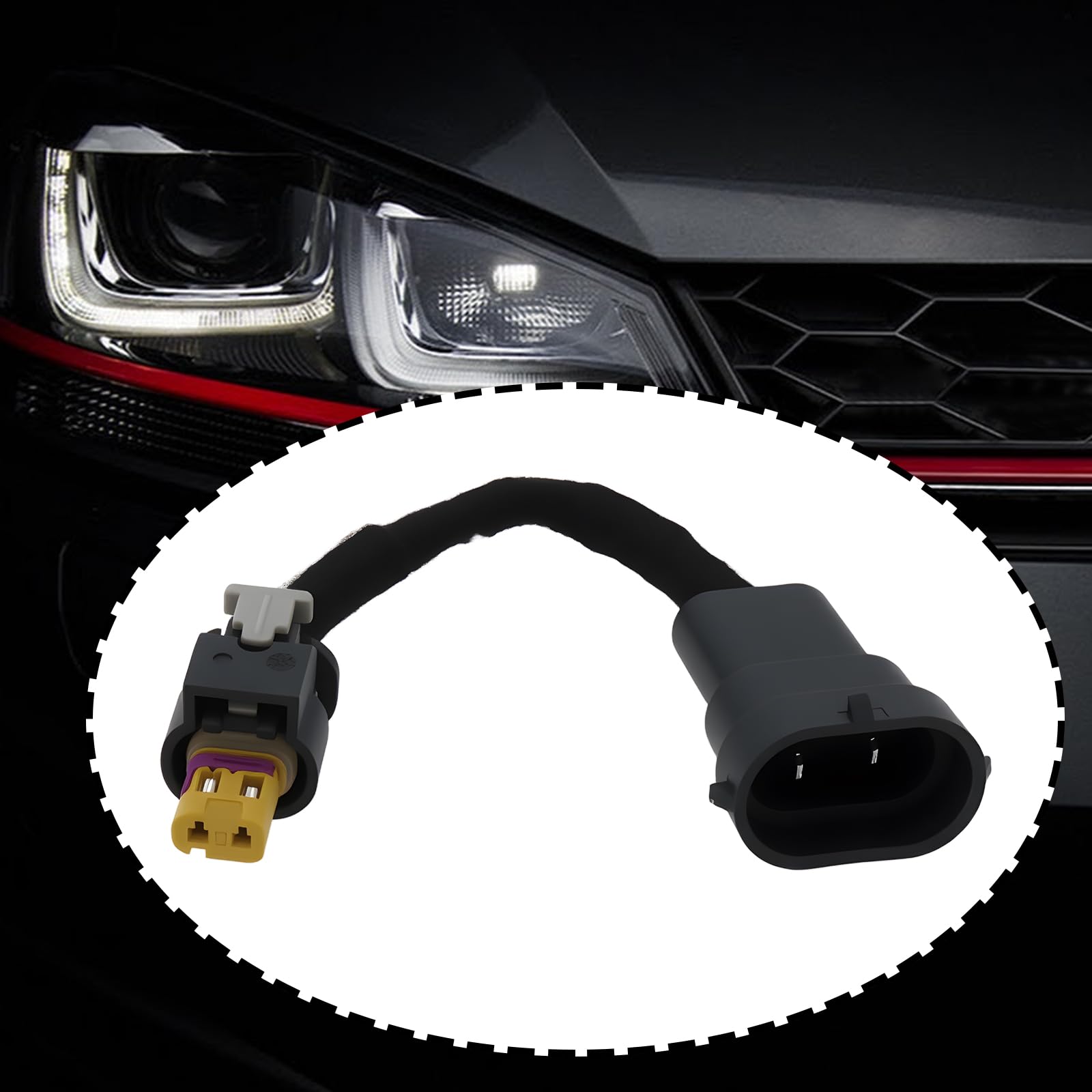 OTOTEC 2 adattatori per fendinebbia LED da H11 a MCON compatibili con VW Golf 7 GTI GTD, set di cavi di conversione