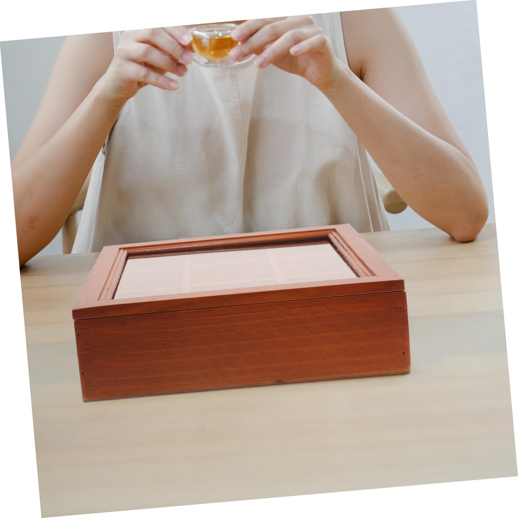Acryl Teebeutel Aufbewahrungsbox mit 9 Fächern