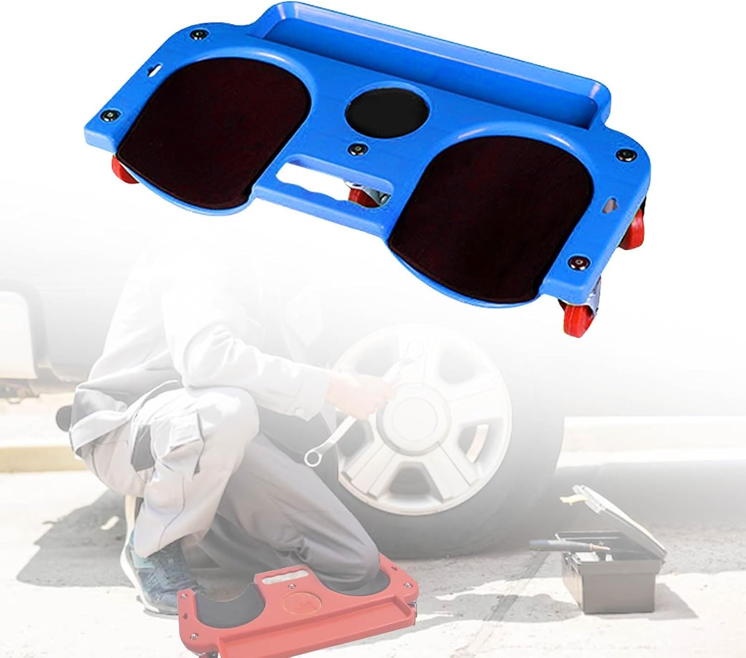 Rodilleras rodantes con ruedas universales para protección de trabajo de rodillas en reparación de automóviles, carpintería y suelos
