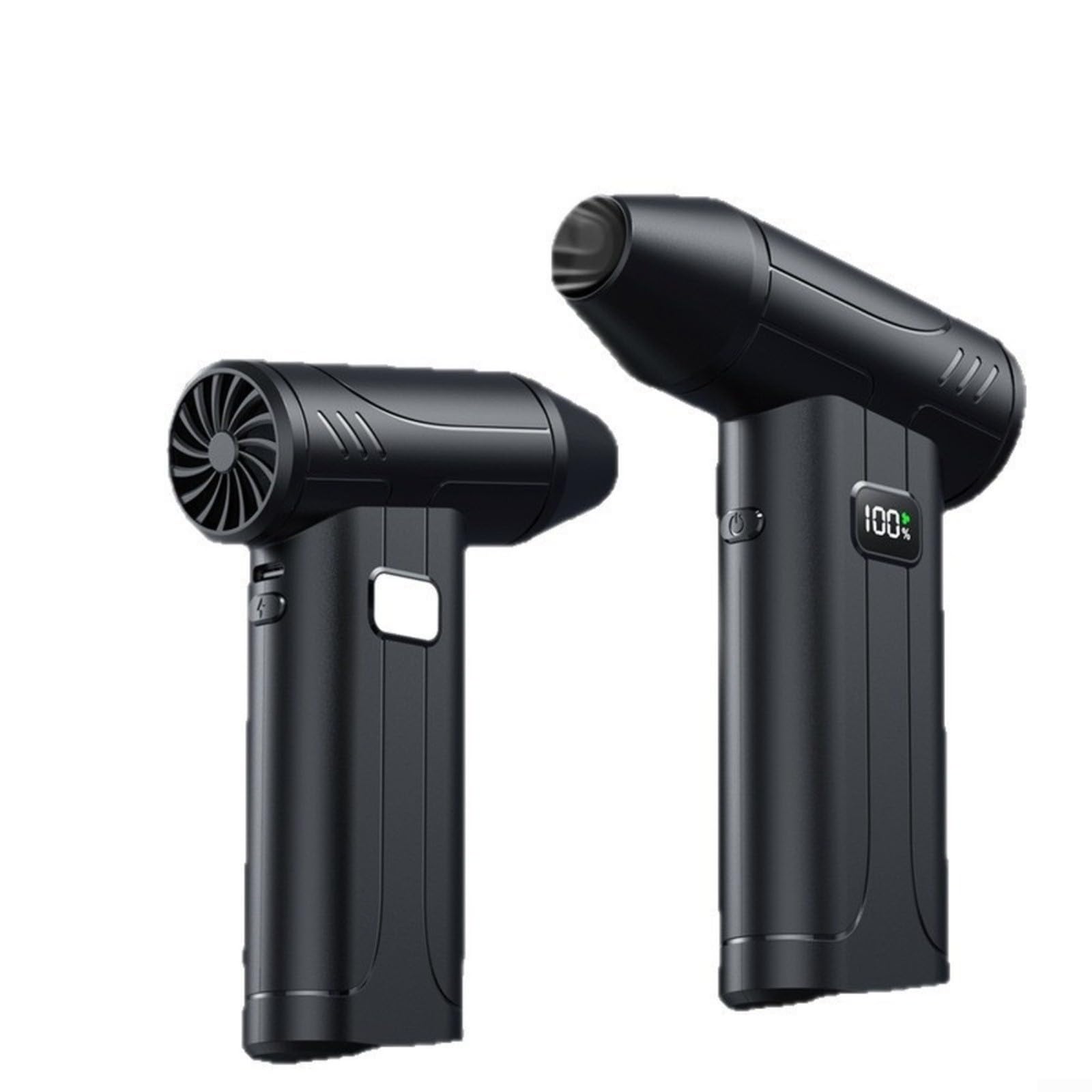 Soffiatore portatile con ventola turbo a 6 velocità, display digitale ad alta velocità 100000 giri/min, batteria 6000 mAh, luce LED per barbecue da campeggio all'aperto