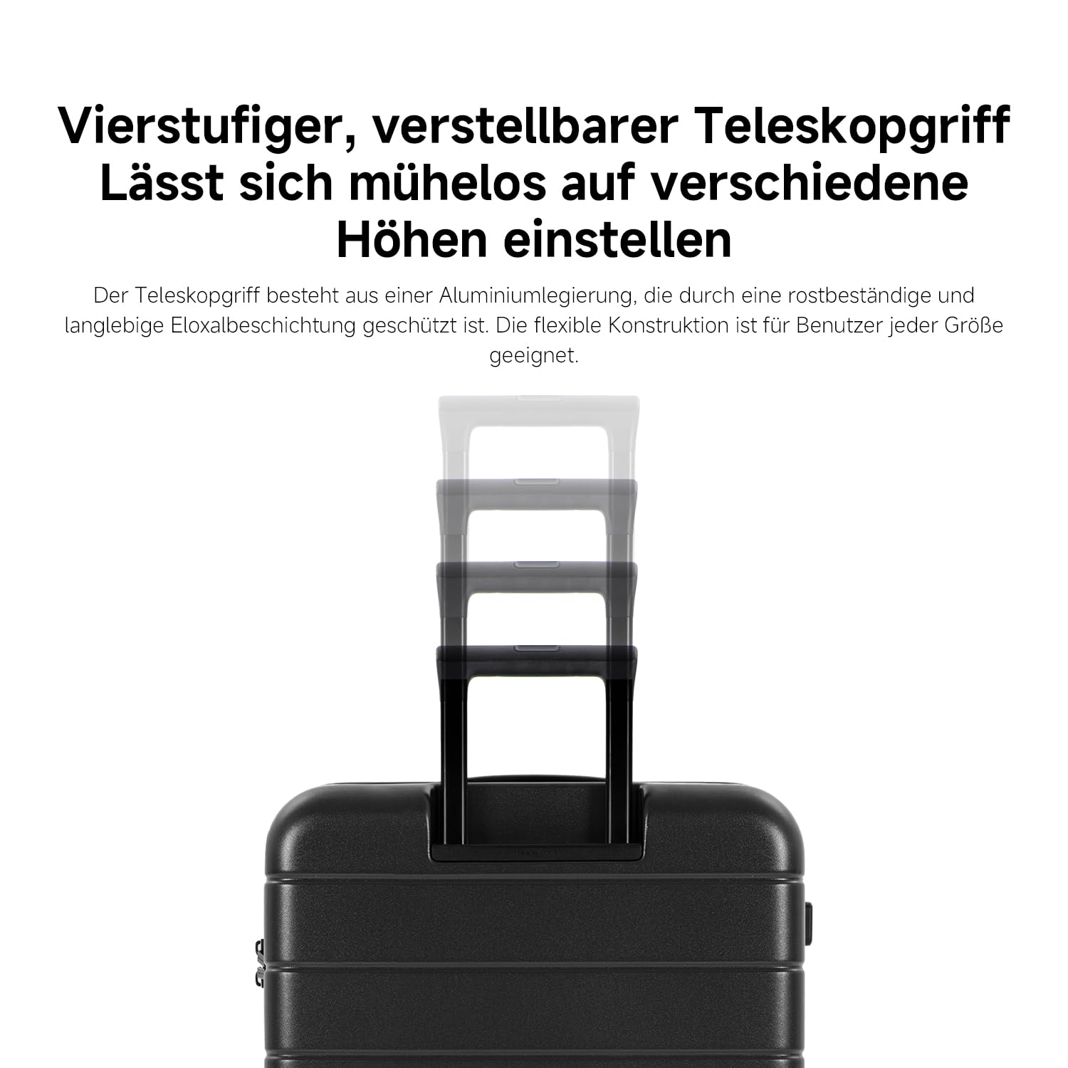 XIAOMI Luggage Classic Pro 28" Schwarz – Robuste Reißverschlüsse, TSA-Schlösser, 4:6 Öffnungsverhältnis, Eckenschutz, leichtläufige Rollen, Nass-Trocken-Trennung für stressfreies Reisen