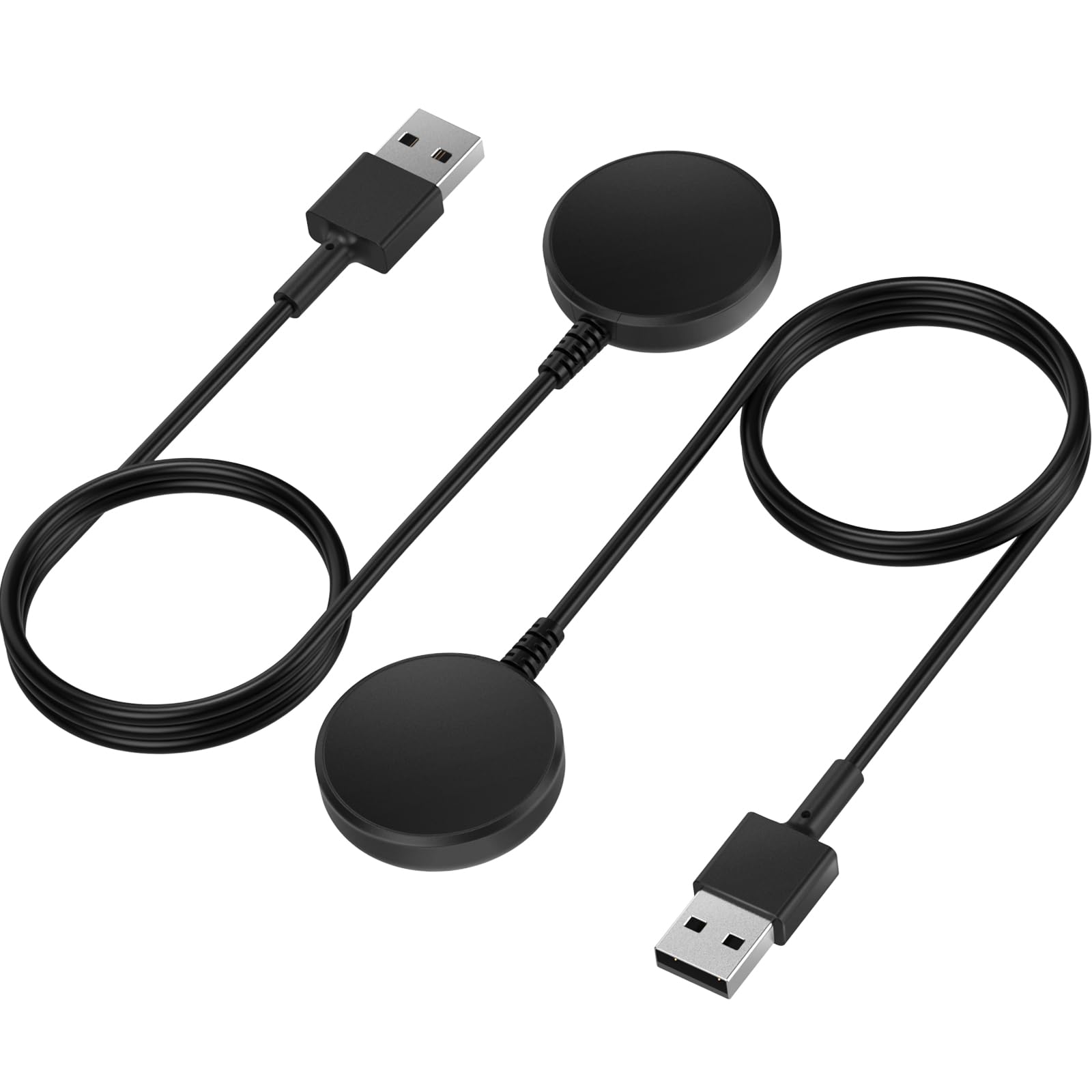 [2-Pack] USB-A Charger Cable for Samsung Galaxy Watch8/7/6/8 Classic/Ultra | Compatible with Samsung Galaxy Watch Ultra/7/6/6 Classic/5/5 Pro/FE, Magnetic Fast Charging Dock