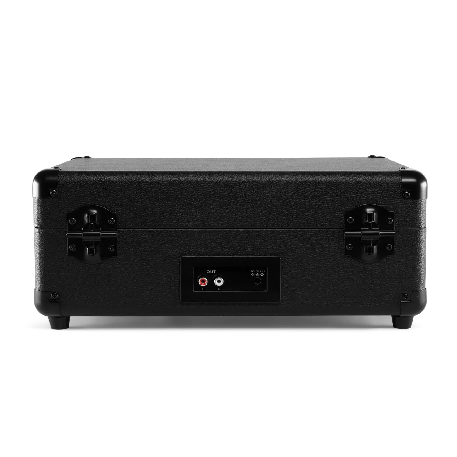 Journey Glow – Platine Vinyle Valise Portable Bluetooth avec Haut-parleurs stéréo et Basses renforcées – 18 Effets Lumineux LED RGB et Modes de Pulsation Musicale (Noir)