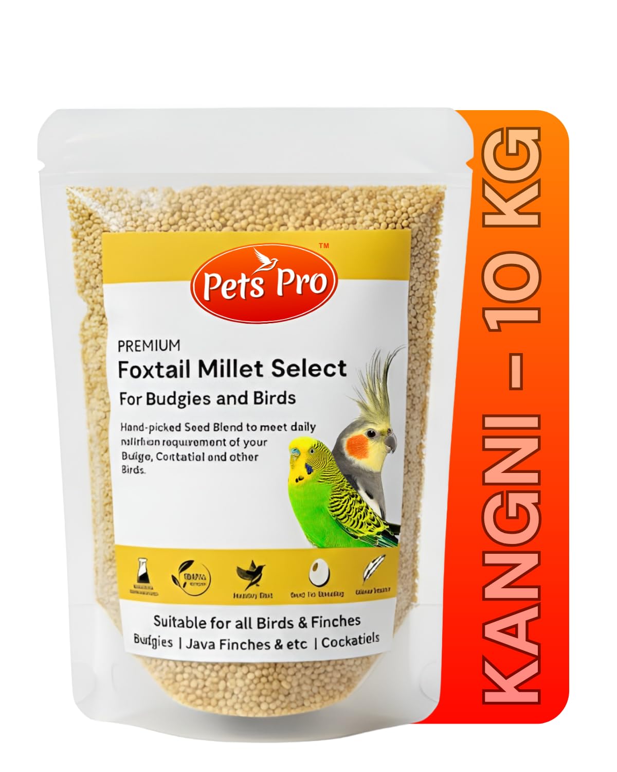 Pets Pro Premium Foxtail Millet Select | Kangni Seeds 500Gm for Birds Budgies-image-14