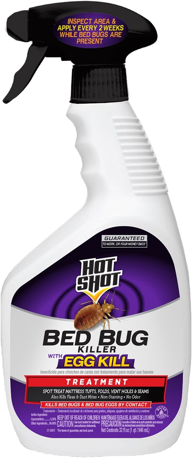 Hot Shot Bed Bug Killer With Egg Kill 32 Ounces, Ready-To-Use, Treatment For Bed Bugs(Note: Copy can be used for all sizes)