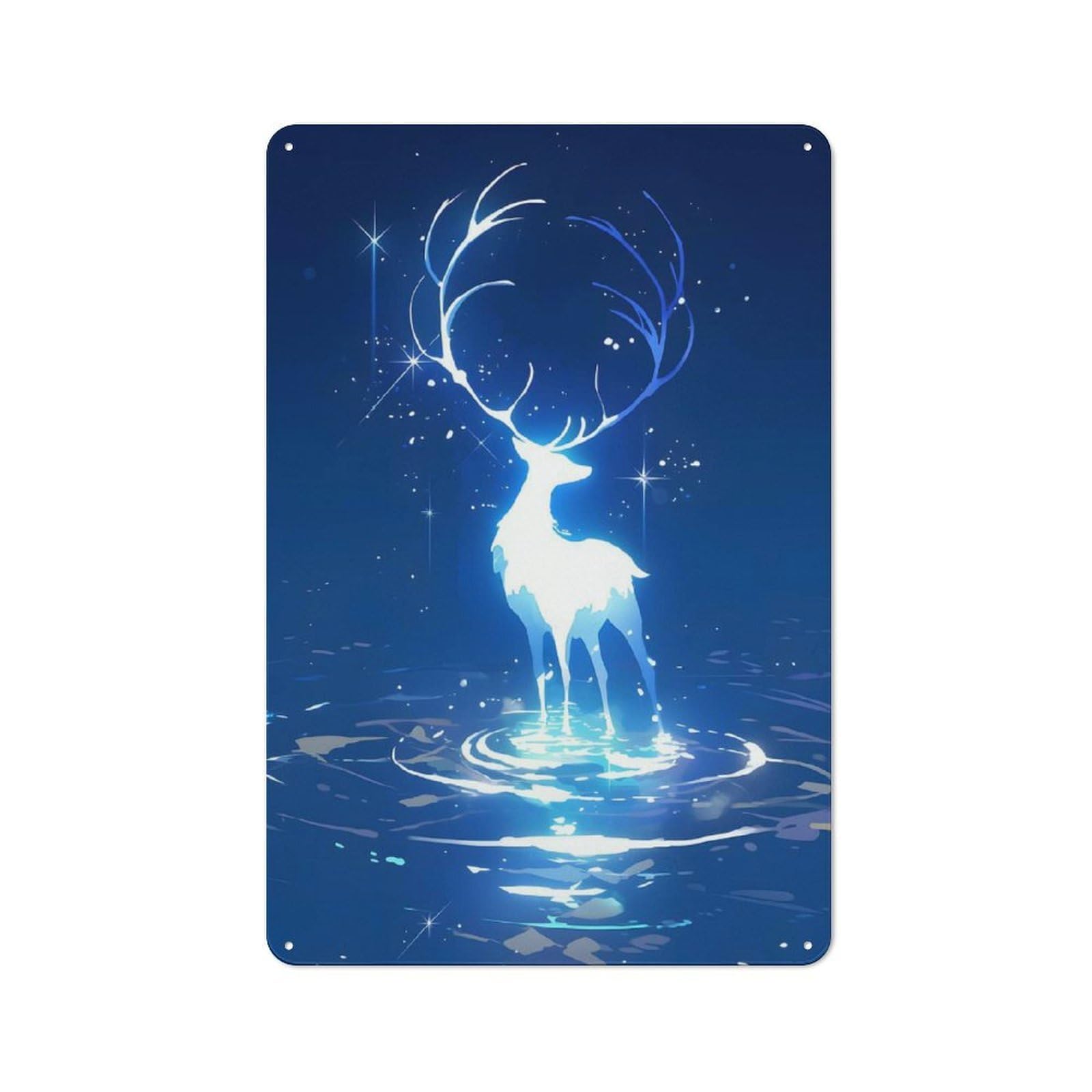 Spirit Deer Kitchen Metal Sign 30x20cm, Country Style Kitchen Wall Decor for Restaurant, Kitchen, Counter Or Breakfast Nook