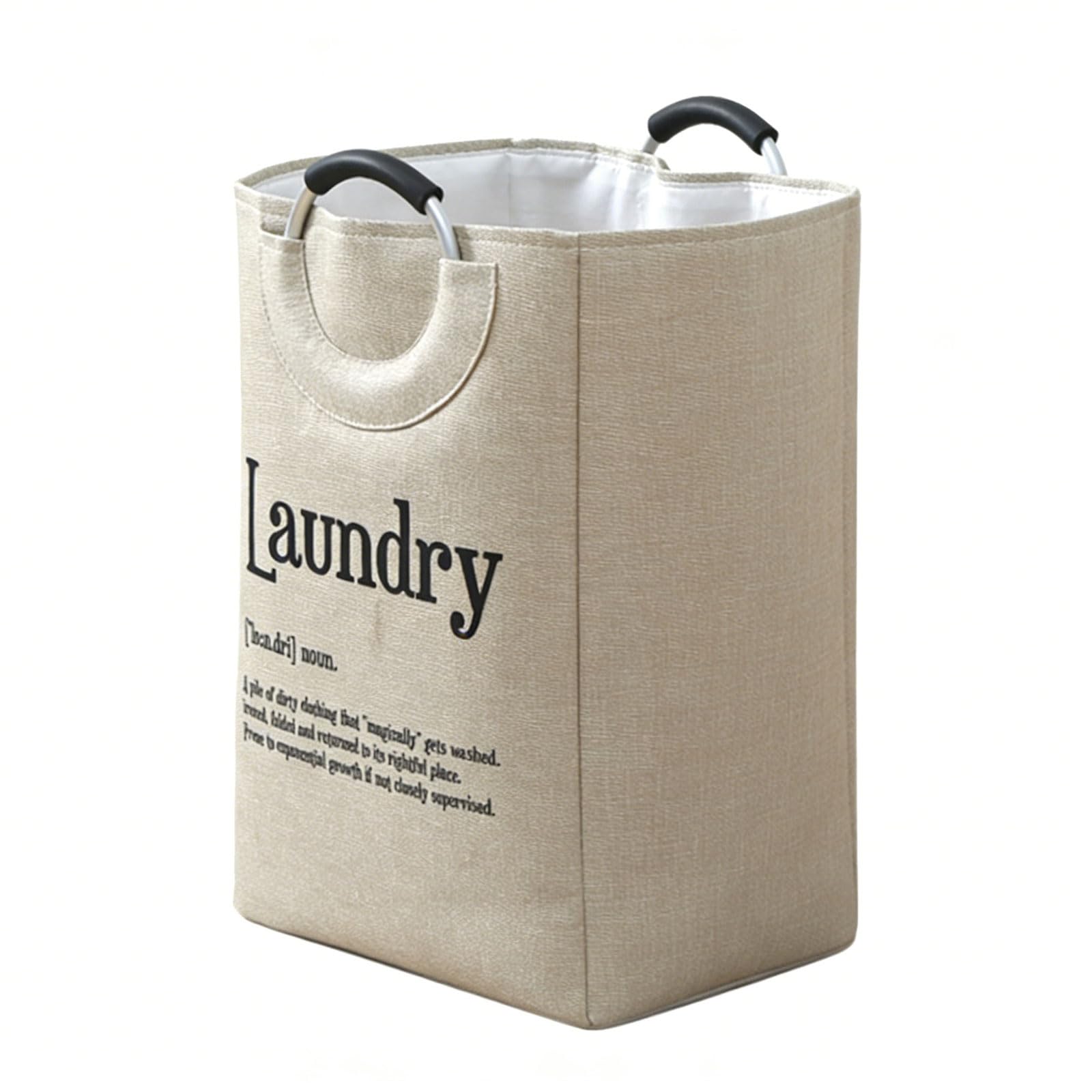 JSGHGDF Large Laundry Basket Foldable Freestanding Tall Dirty Clothes Hamper Washing Bin with Aluminum Handle for Dorm Family Foldable Laundry Basket
