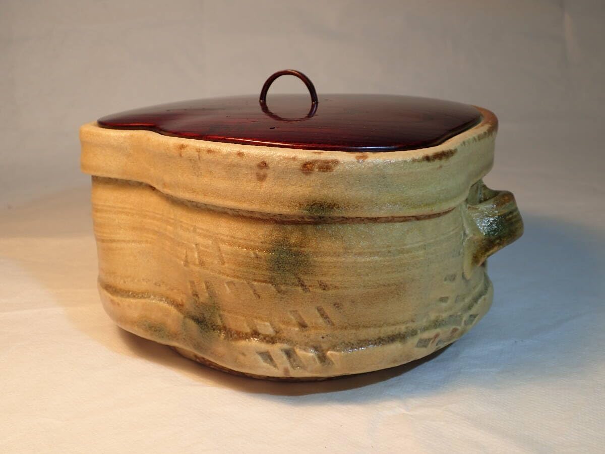 各務周海 黄瀬戸水指 共箱 共布 栞 茶道具 本物保証 P622 水