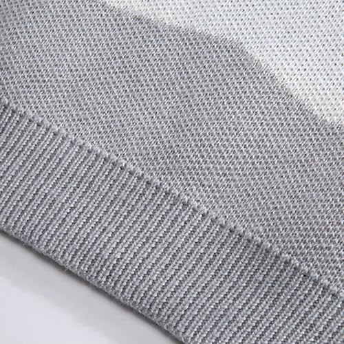 Cambkatl Men's Colorblock Crewneck Pullover Sweaters, Loose Fit Casual Long Sleeve Fashion Knitted Streetwear Tops4