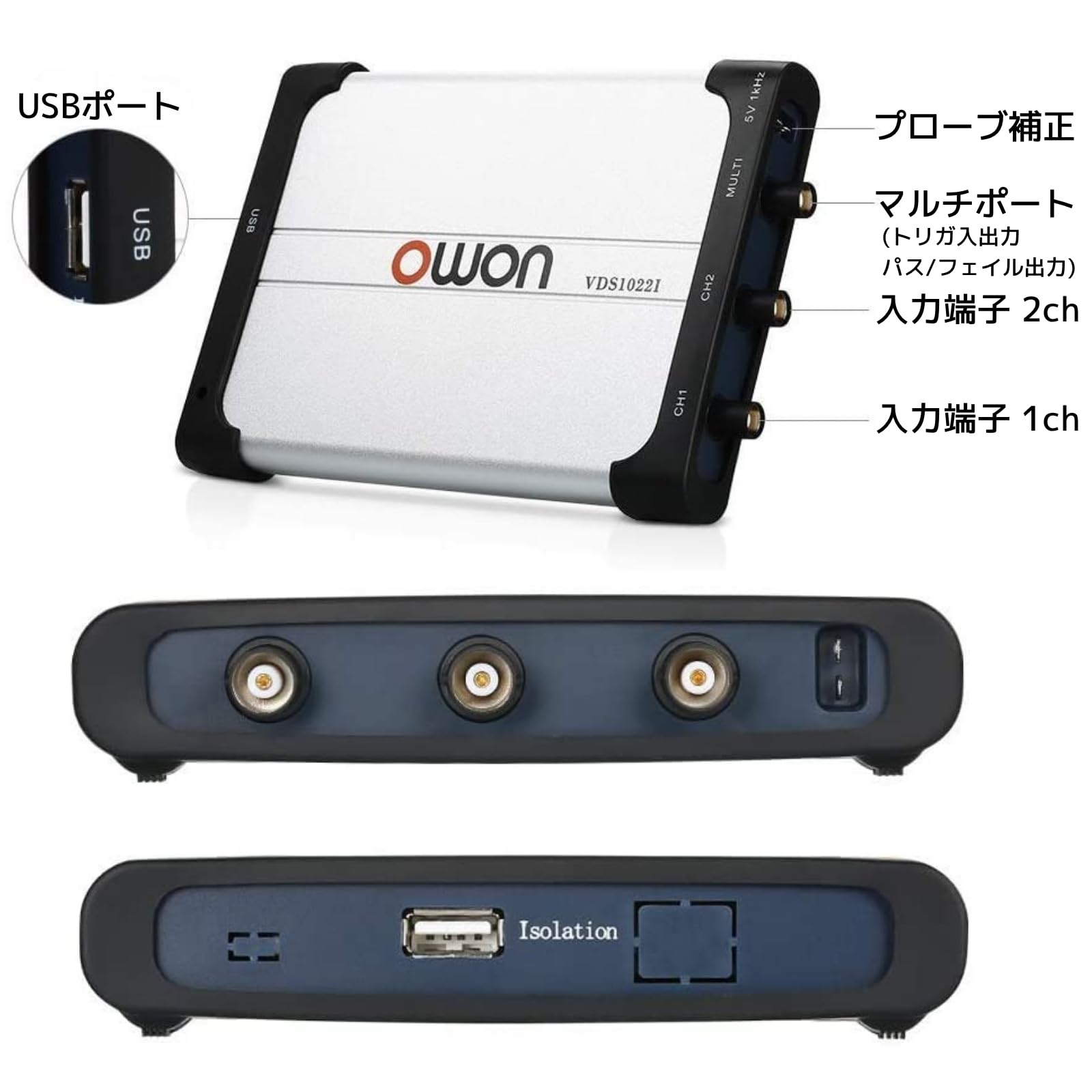 Owon VDS1022 USB Oscilloscope 2x 25 MHz 100MS/s: Amazon.com