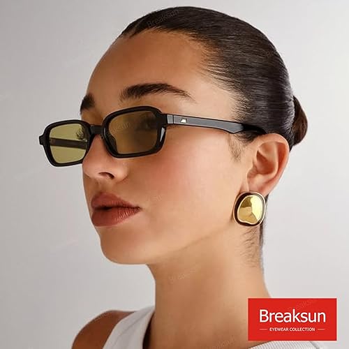 Miniatura 3 de Lentes de sol rectangulares retro para mujeres y hombres, de moda de los años 90, pequeños anteojos de sol cuadrados 2025 de diseño vintage