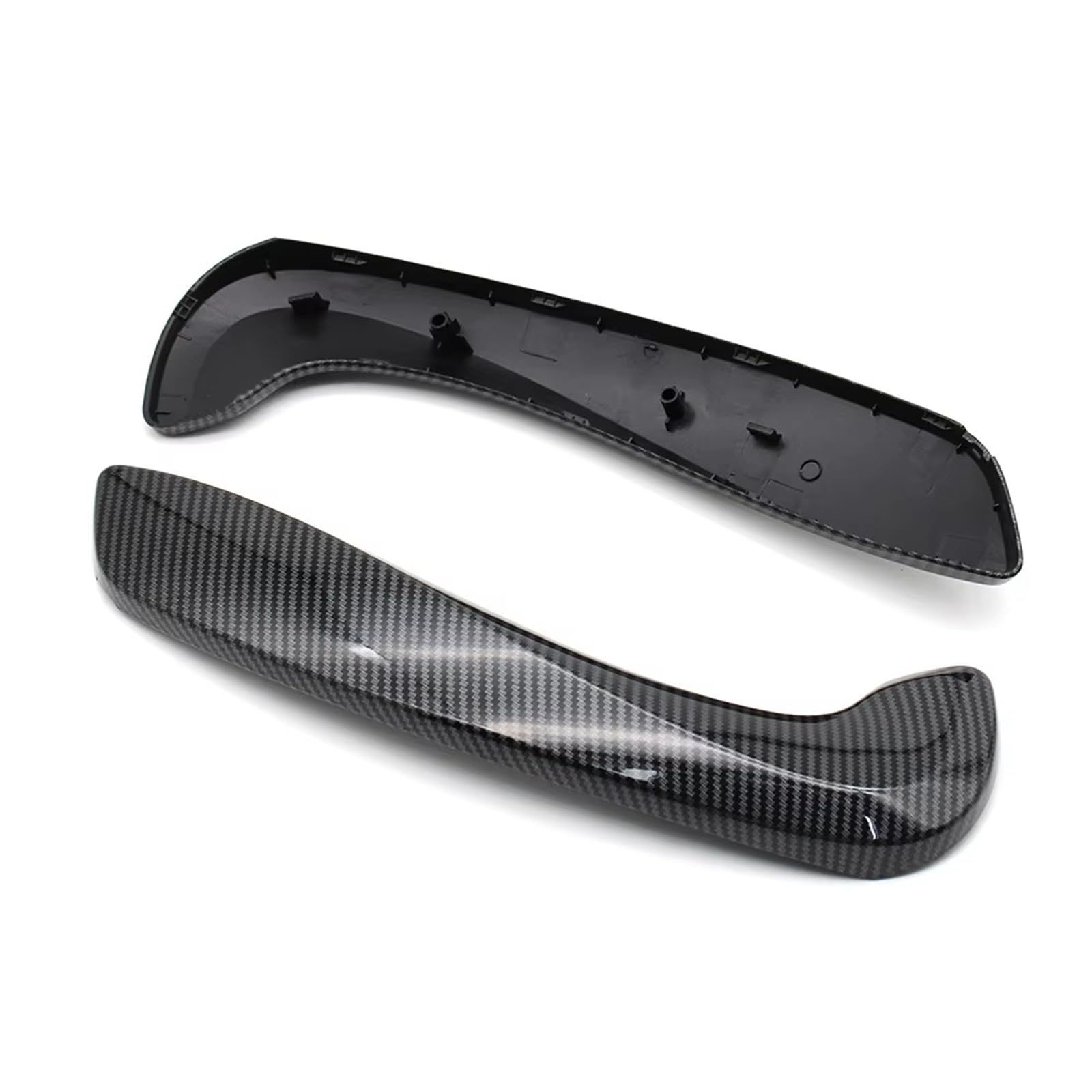 HQQJL Car Handle Interior Car Front Left Right Inner Door Handle with Cover for Megane 3 III Fluence 2008-2016 809600015R 197012651(Handle Cover-Cabon 2)