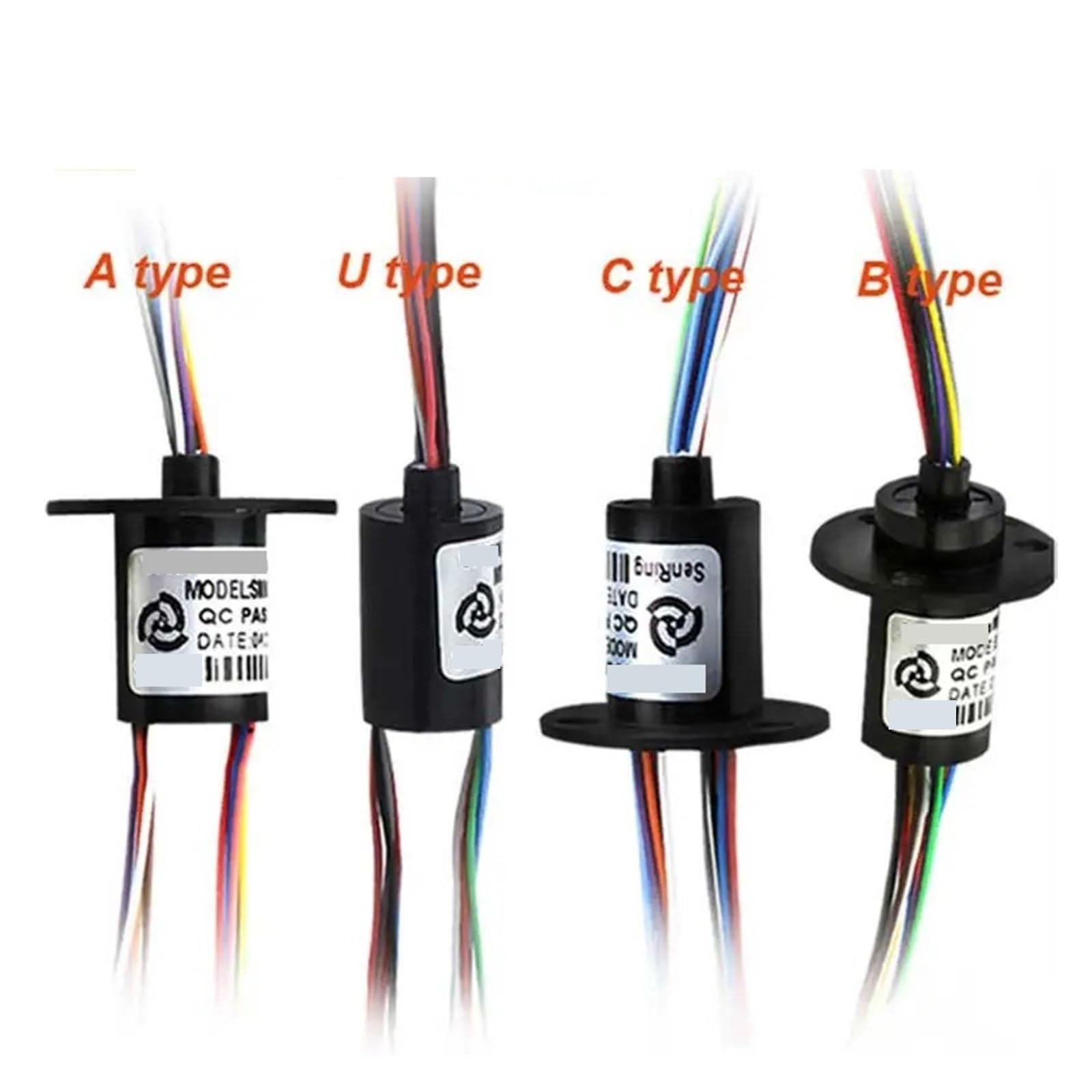 Mini-Kapsel-Schleifring SNM012 6 Drähte/12 Drähte/18 Drähte Schleifringe 2A Signal(12wires A-flange)